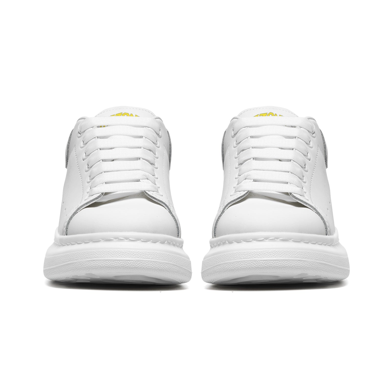 FZ Unisex Non Slip Lace Up Faux Leather Sneakers