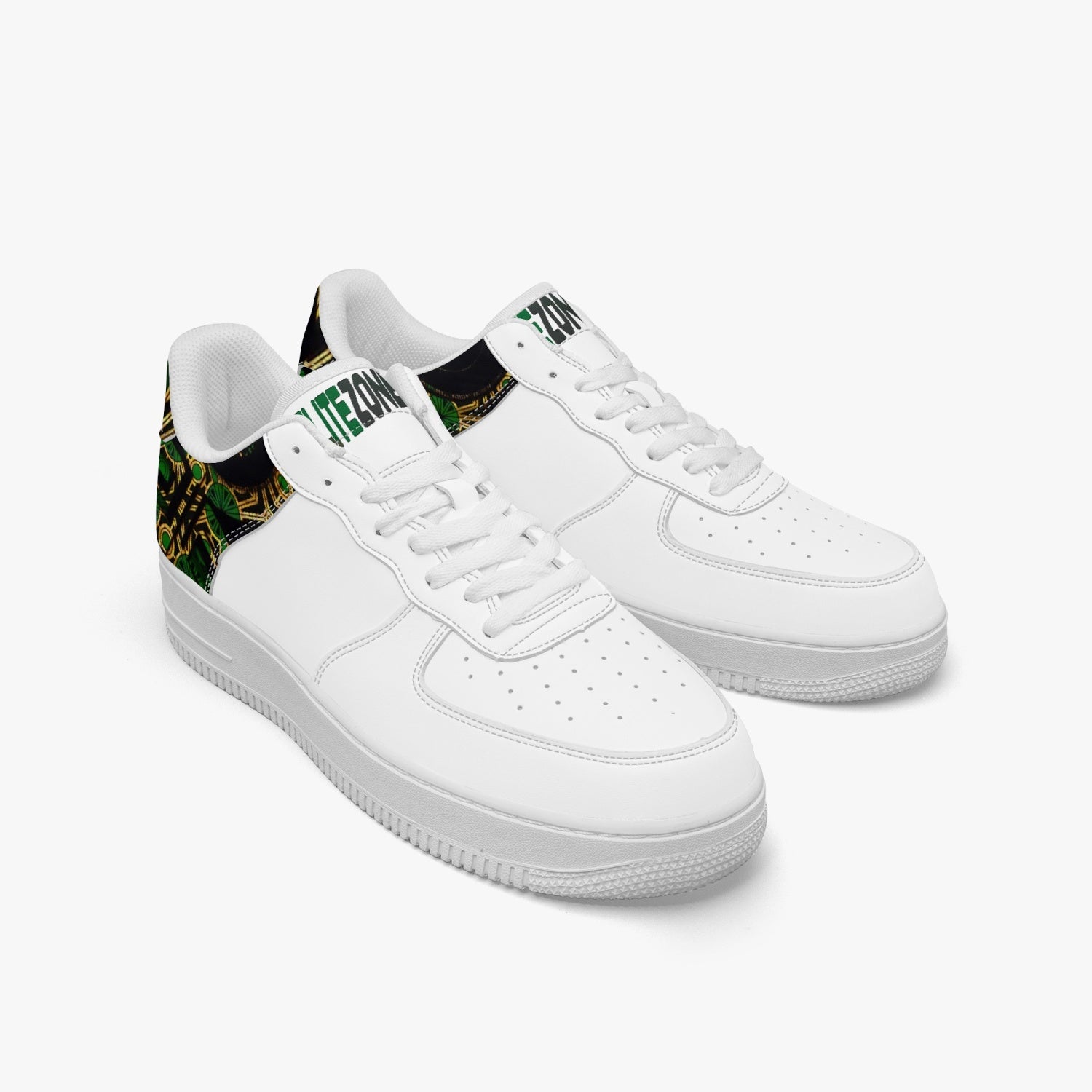 FZ Unisex African Print Low-Top Leather Sports Sneakers - FZwear