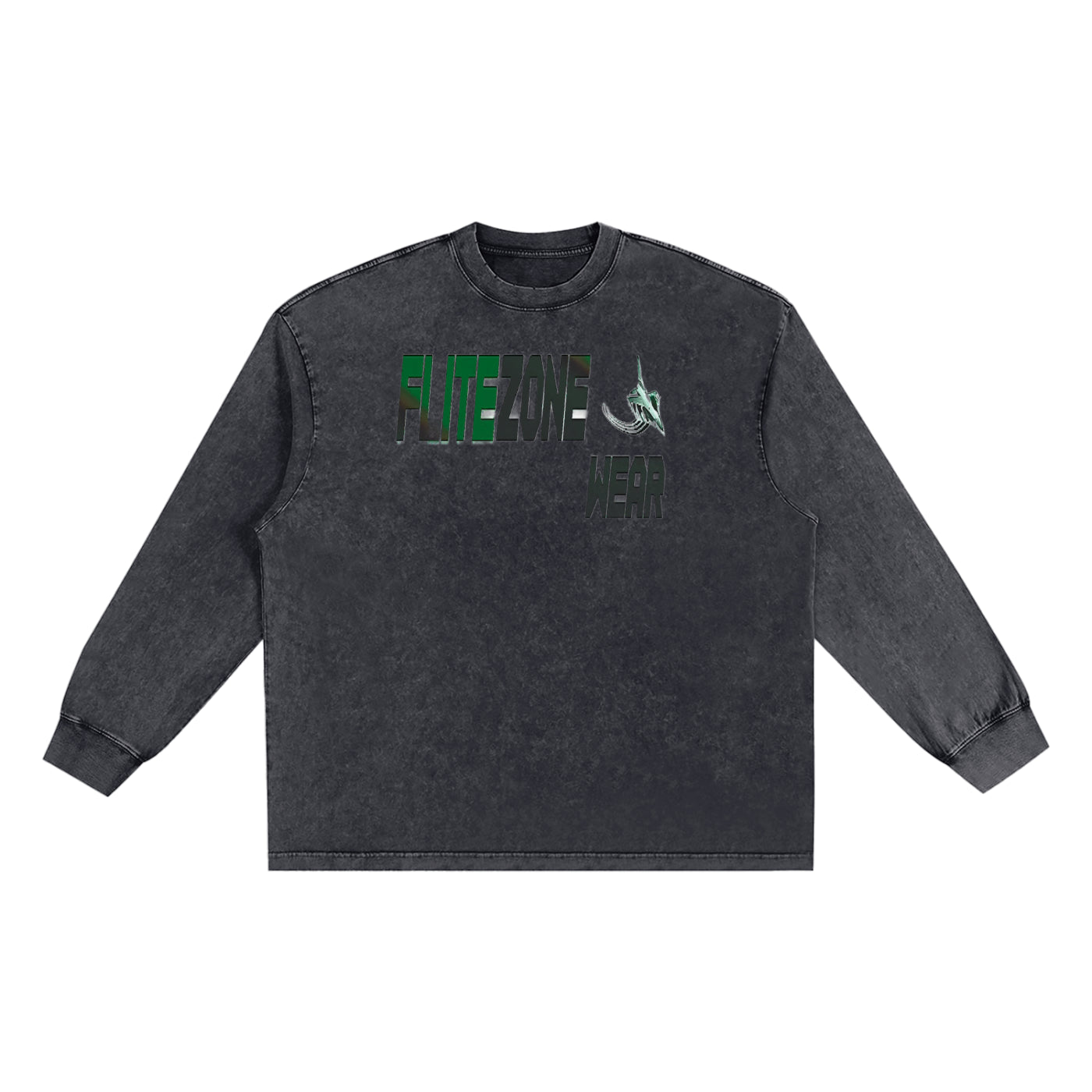 FZ Unisex Snow Washed Long Sleeve Oversize Tee