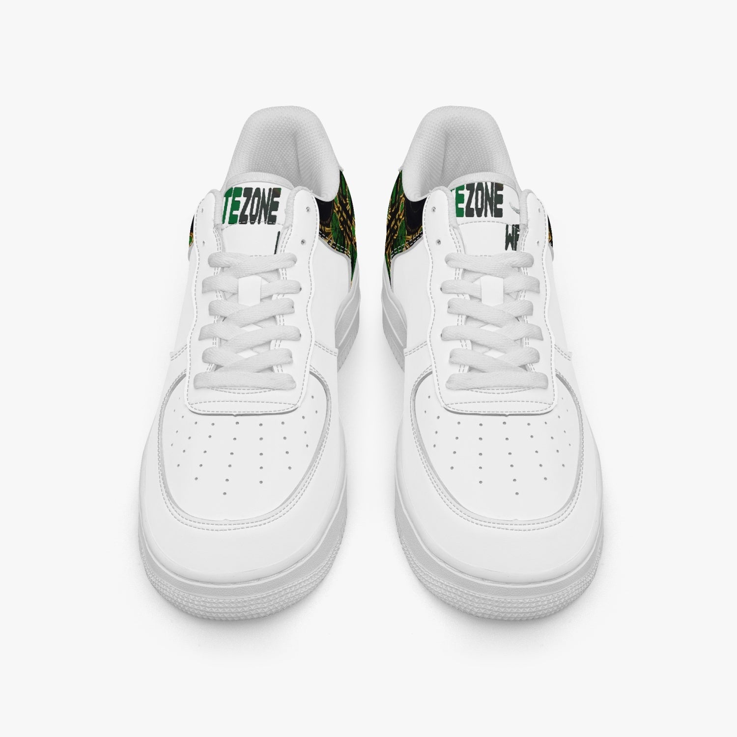 FZ Unisex African Print Low-Top Leather Sports Sneakers - FZwear