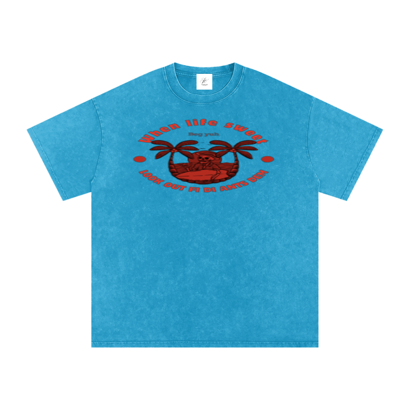 FZ Unisex Snow Washed Oversized Cotton Tee