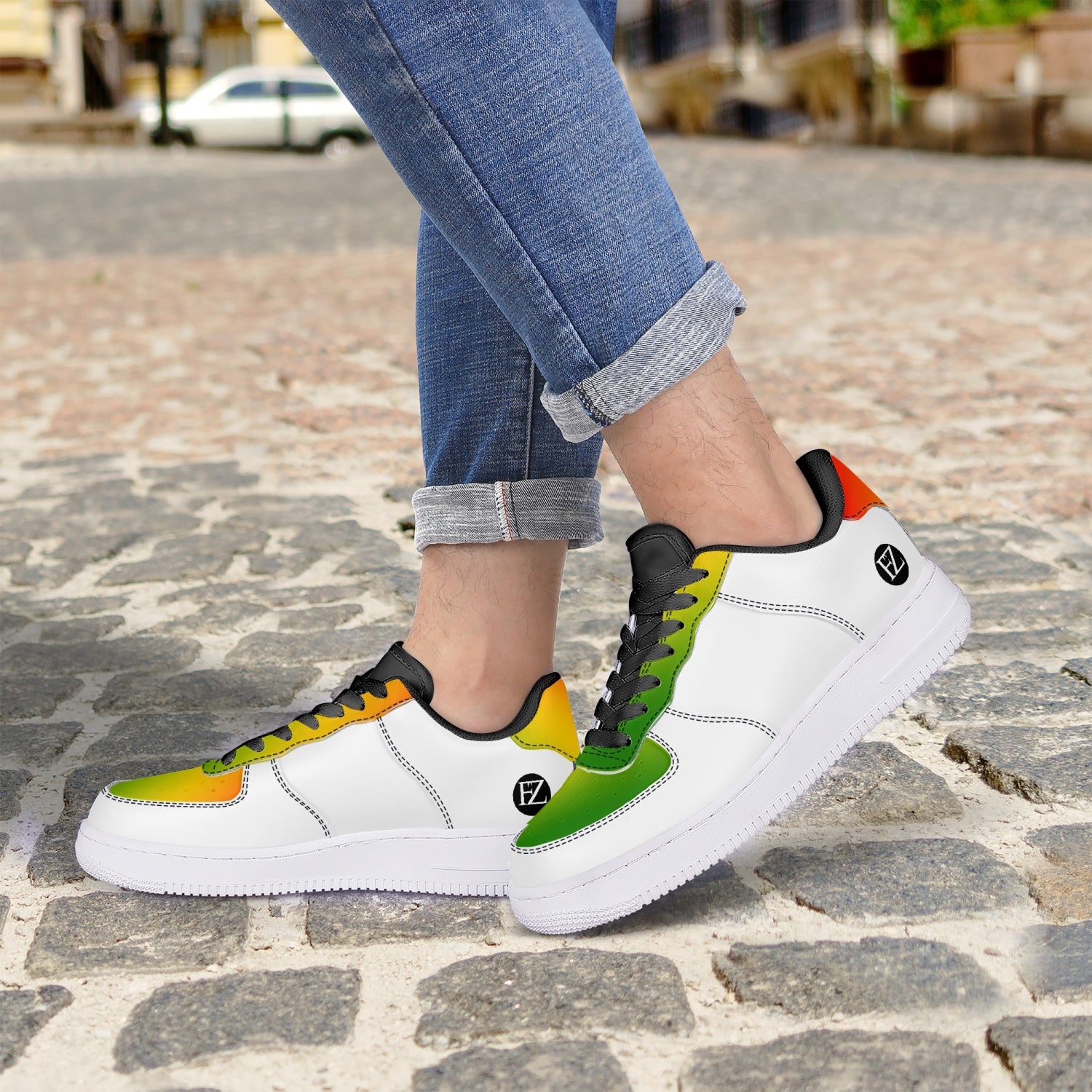 FZ Unisex Low-Top Leather Sports Sneakers - FZwear