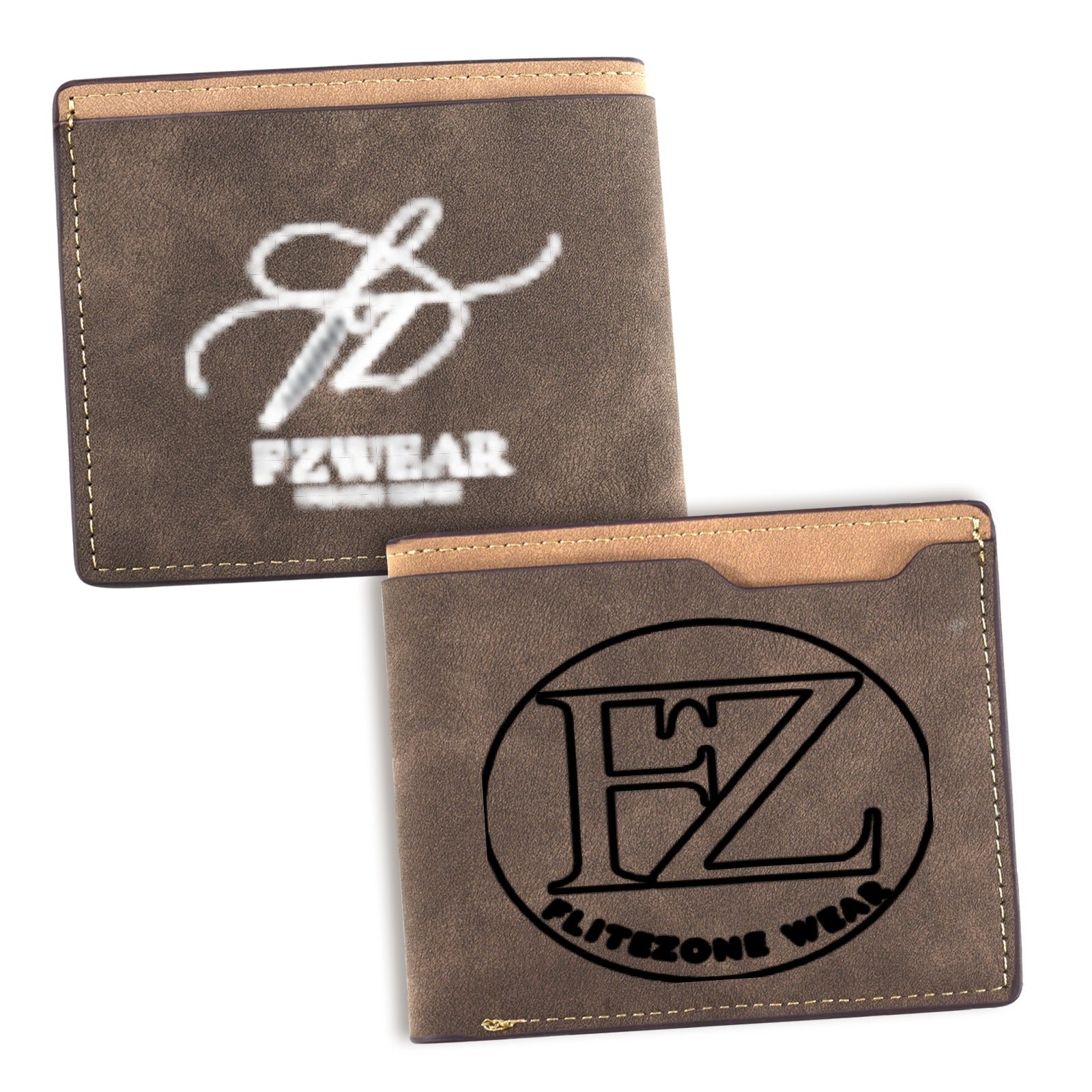 FZ Custom Engraved No Zipper Wallet