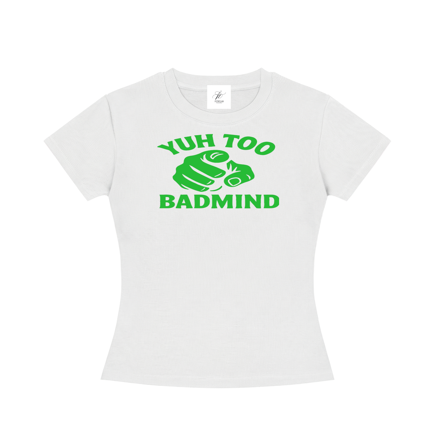 FZ Women's Slim Fit Too Badmind Crewneck Tee