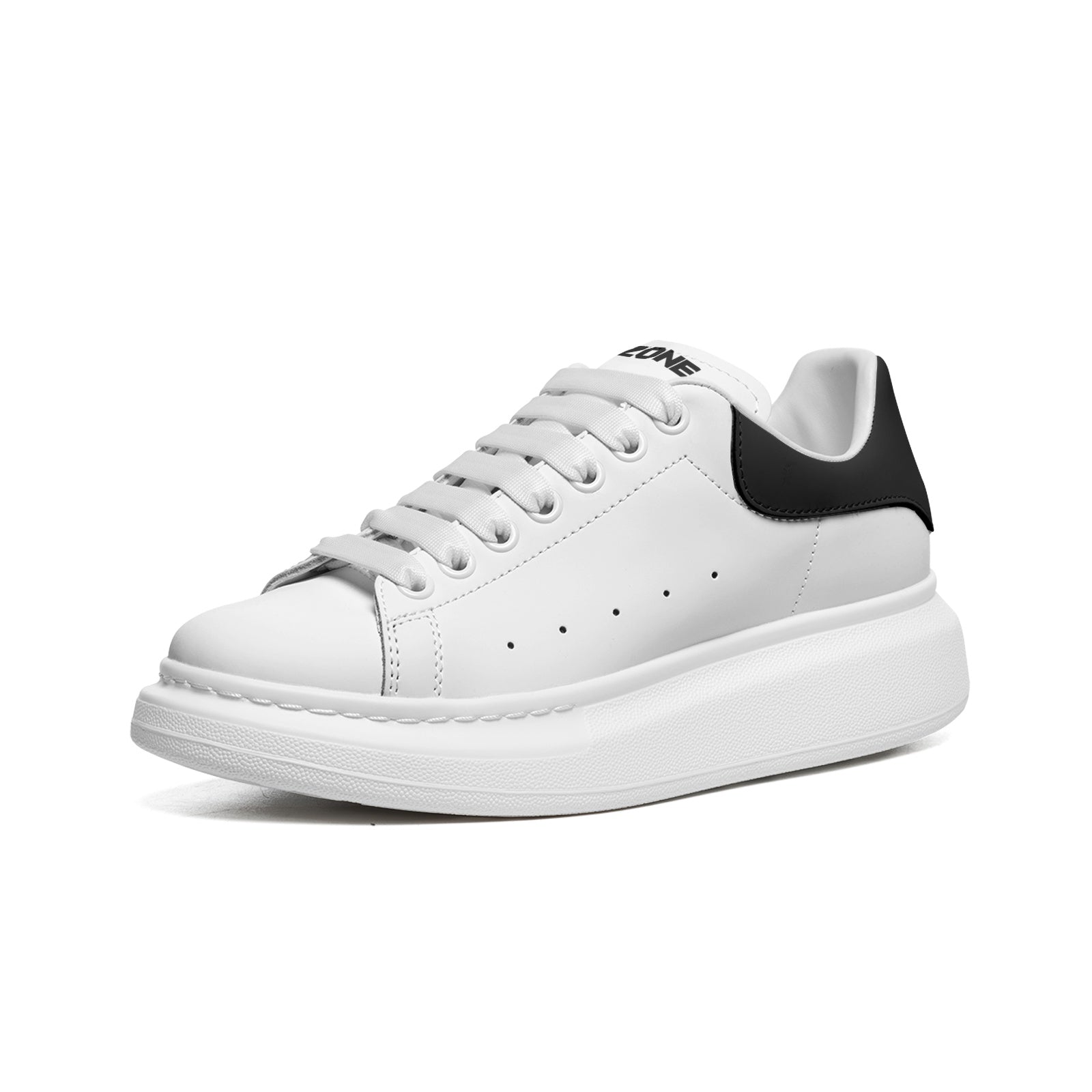 FZ Unisex Non Slip Lace Up Faux Leather Sneakers