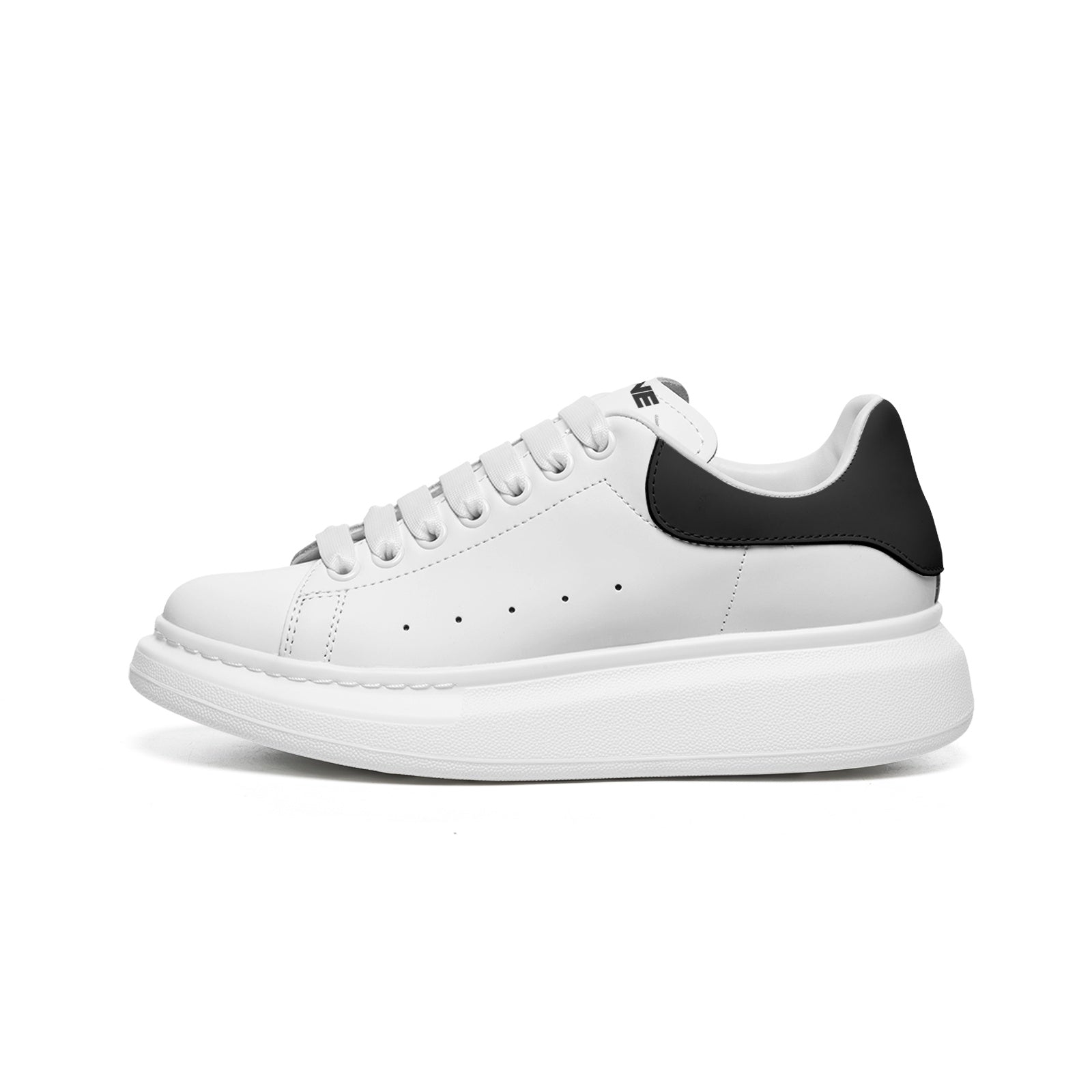 FZ Unisex Non Slip Lace Up Faux Leather Sneakers