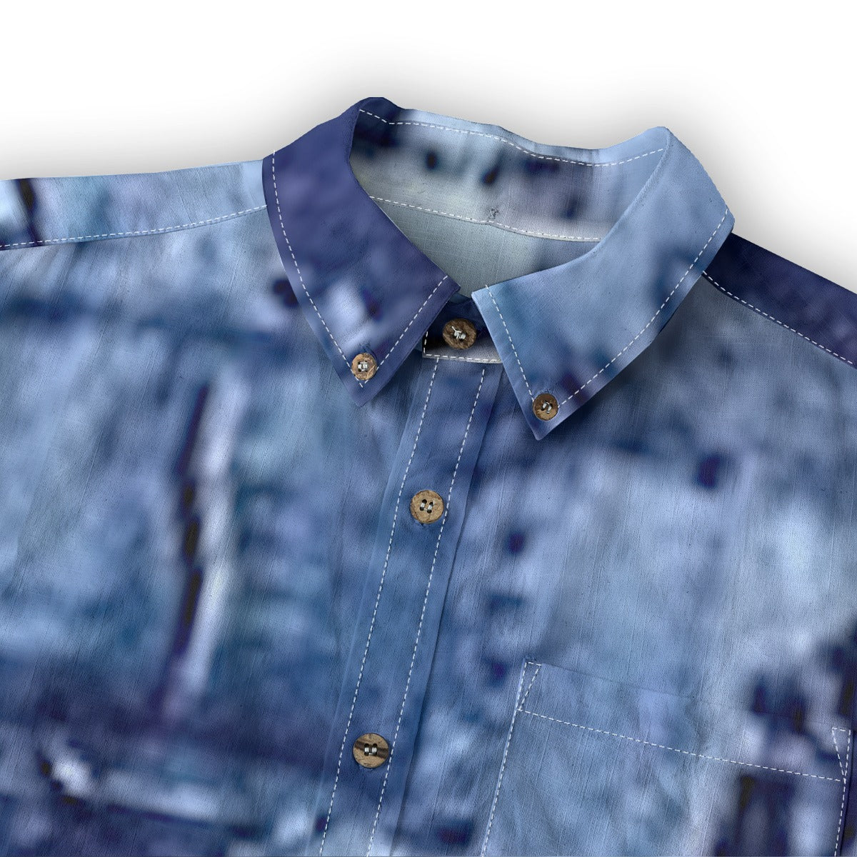 FZ Men's Casual Lapel Long Sleeve Cotton Dress Shirt