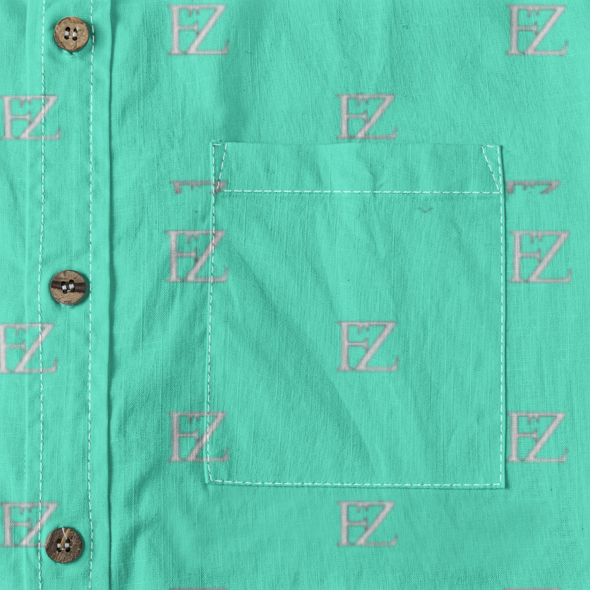 FZ Men's Casual Lapel Long Sleeve Cotton Dress Shirt