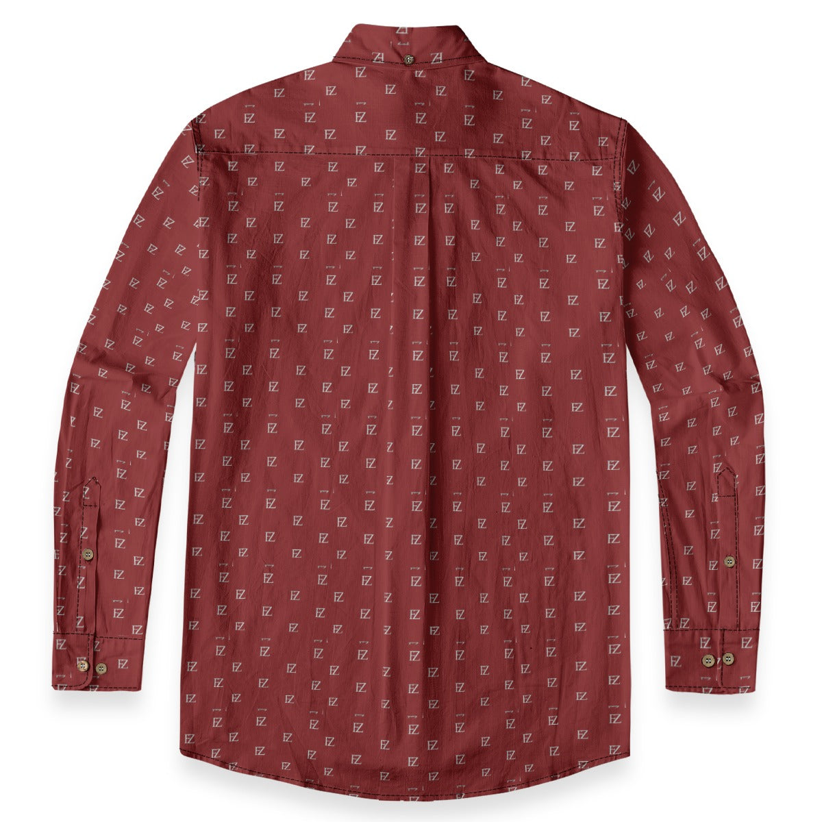FZ Men's Casual Lapel Long Sleeve Cotton Shirt