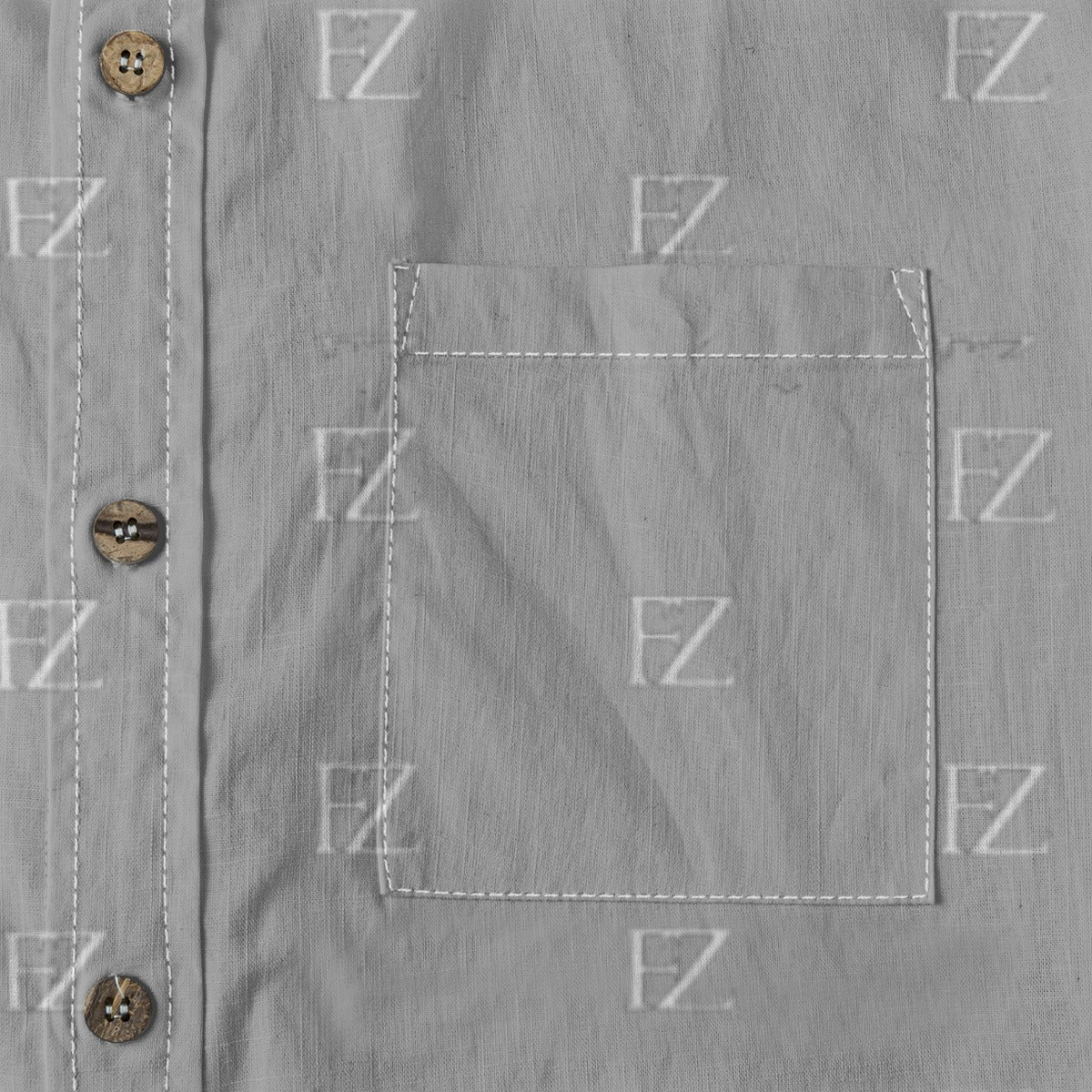 FZ Men's Casual Lapel Long Sleeve Cotton Dress Shirt