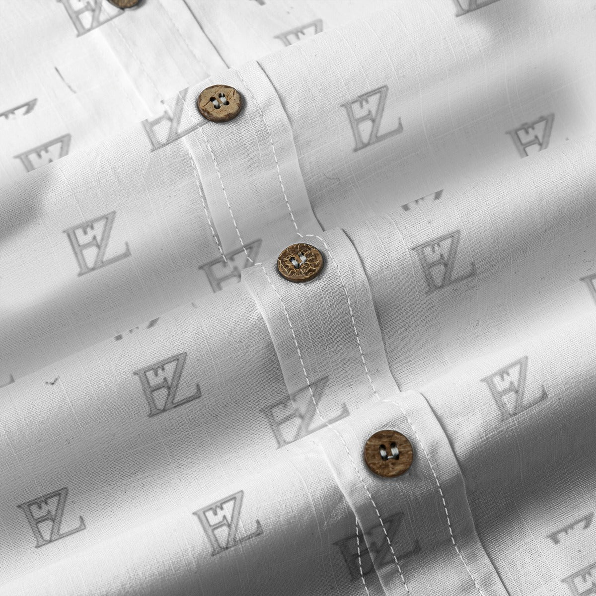 FZ Men's Casual Lapel Long Sleeve Cotton Dress Shirt