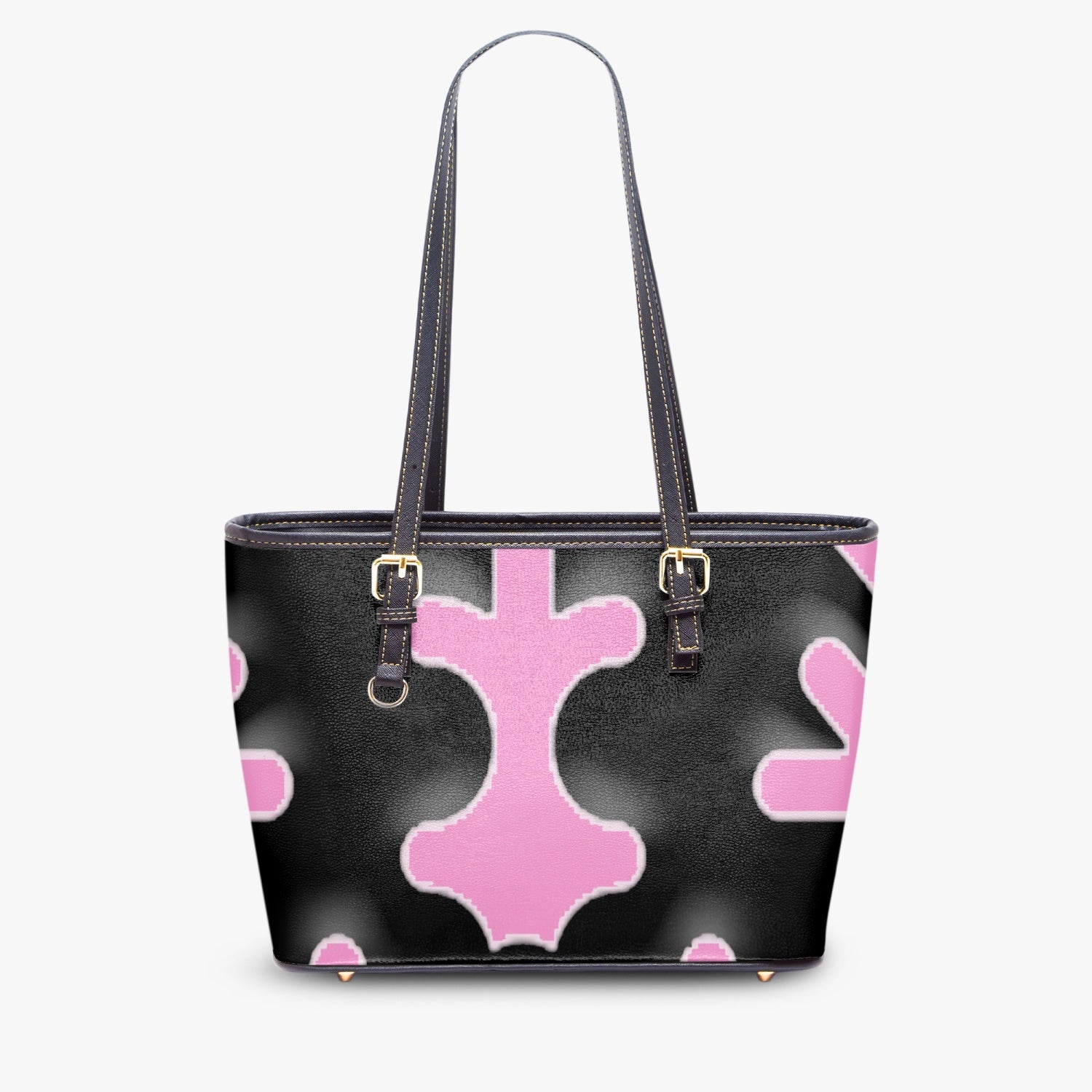 FZ Women's Large Leather Tote Bag JetPrint