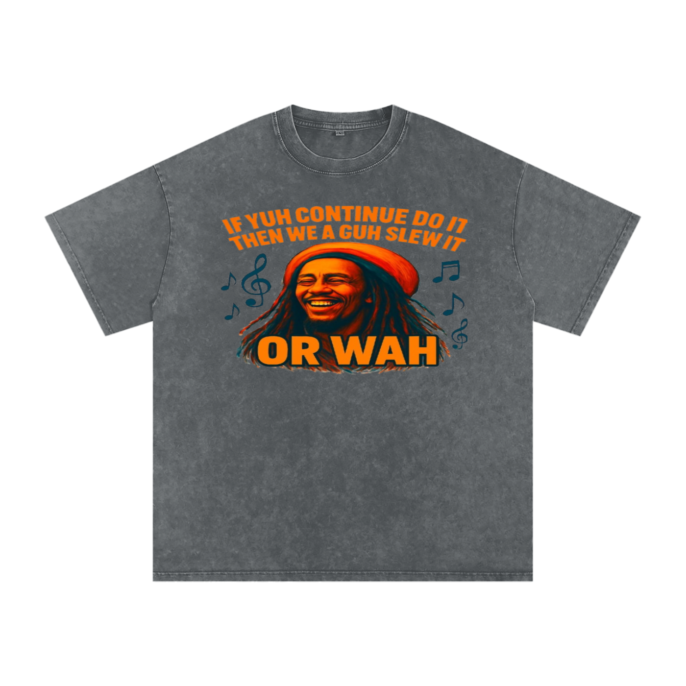 FZ Unisex "Or Wah" Acid Wash Oversize Tee