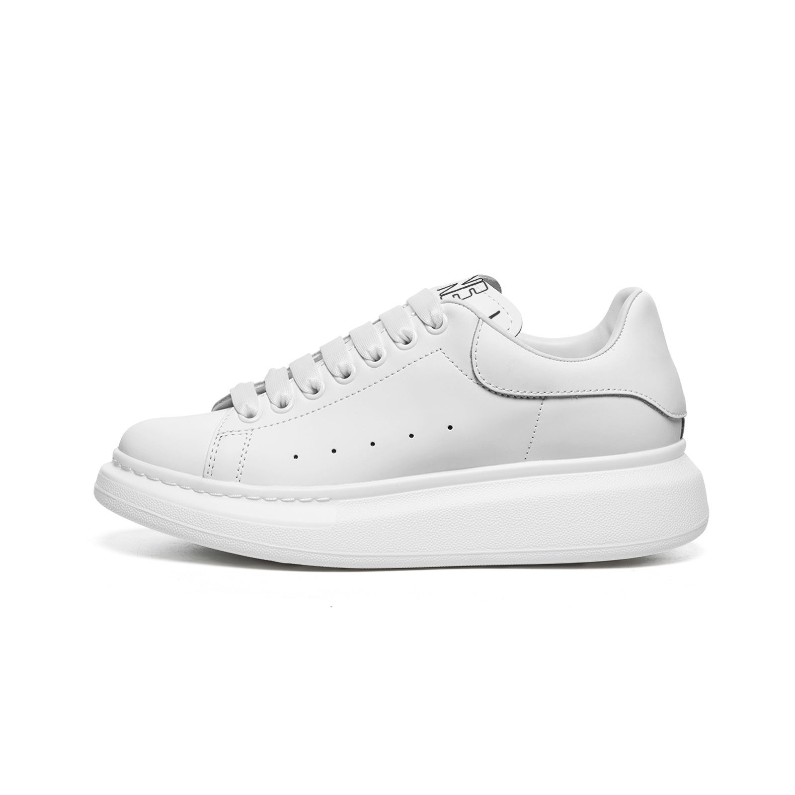 FZ Unisex Non Slip Lace Up Faux Leather Sneakers
