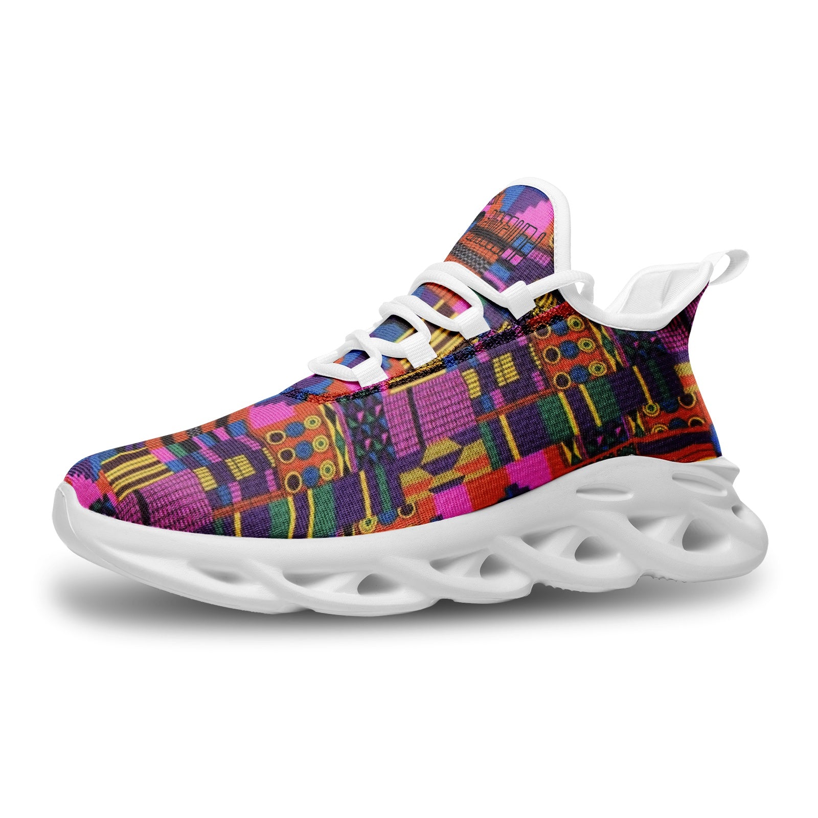 FZ African Print Unisex Bounce Mesh Knit Sneakers Printy6
