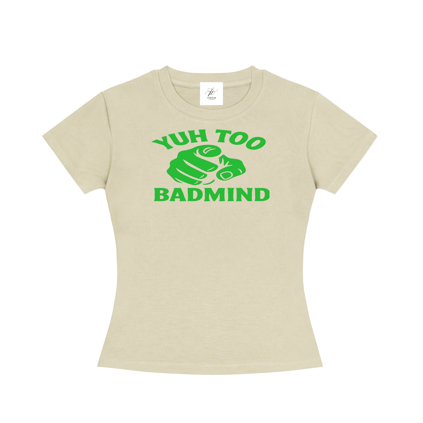 FZ Women's Slim Fit Too Badmind Crewneck Tee