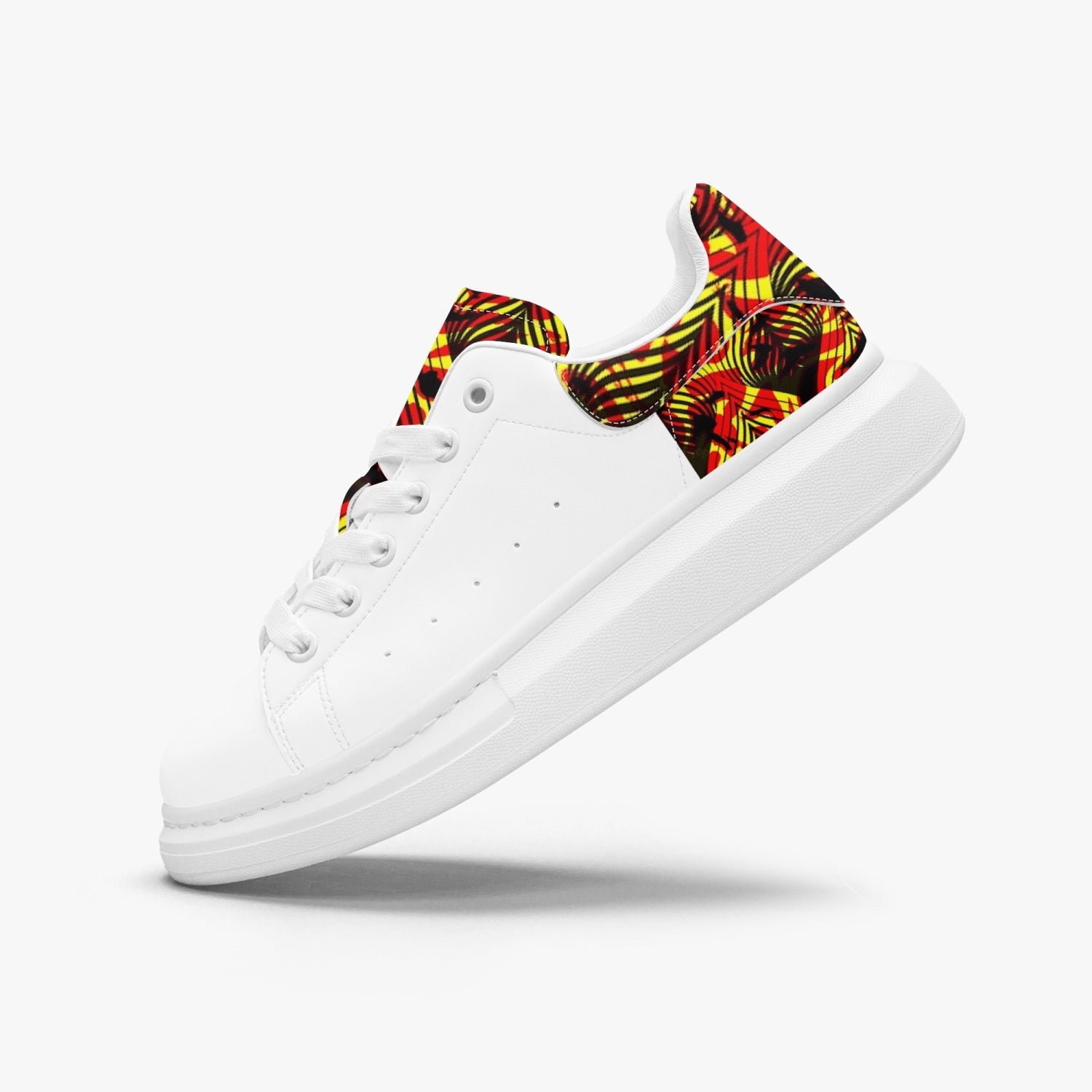 FZ Unisex African Print Leather Oversized Sneakers - FZwear