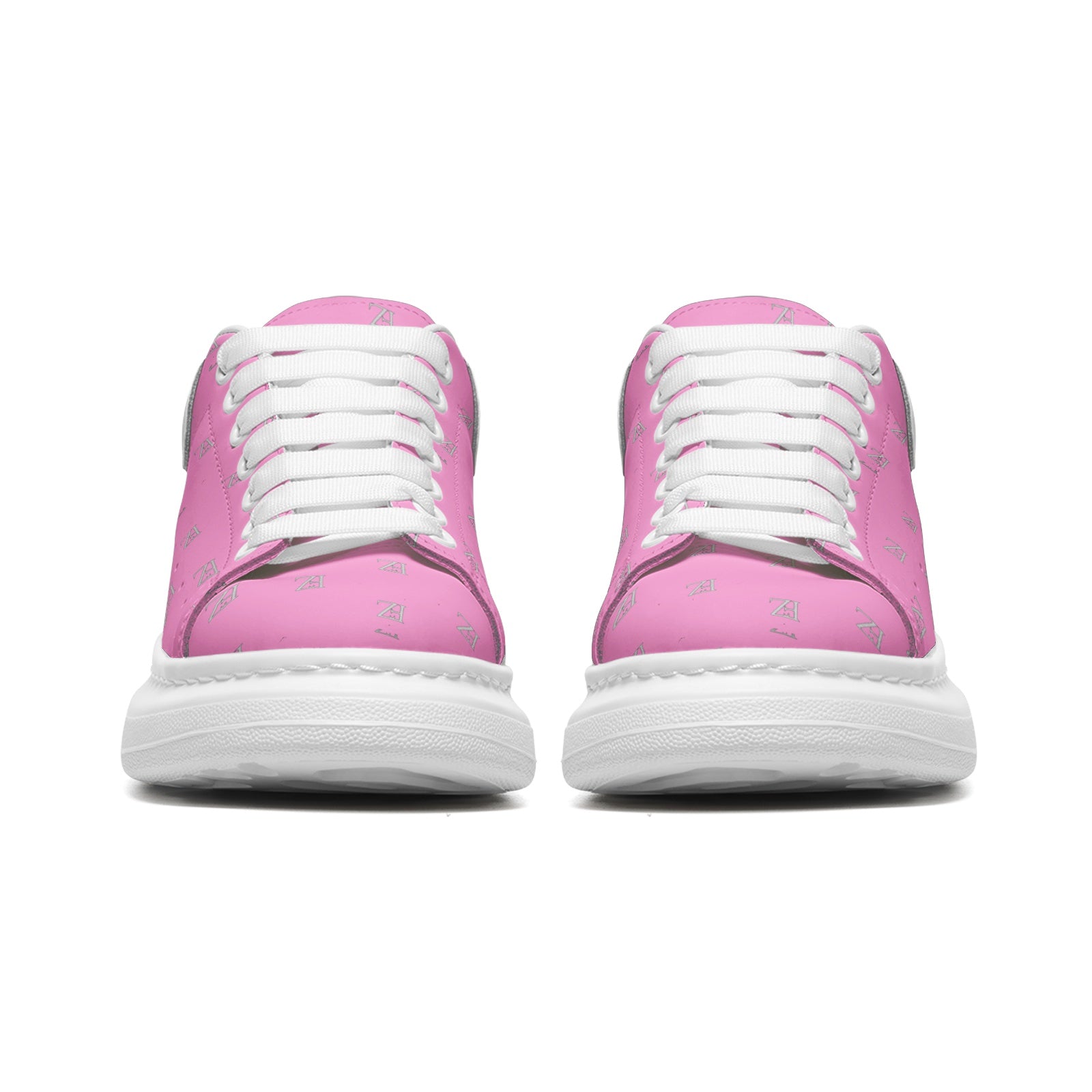 FZ Unisex Non Slip Lace Up Faux Leather Sneakers