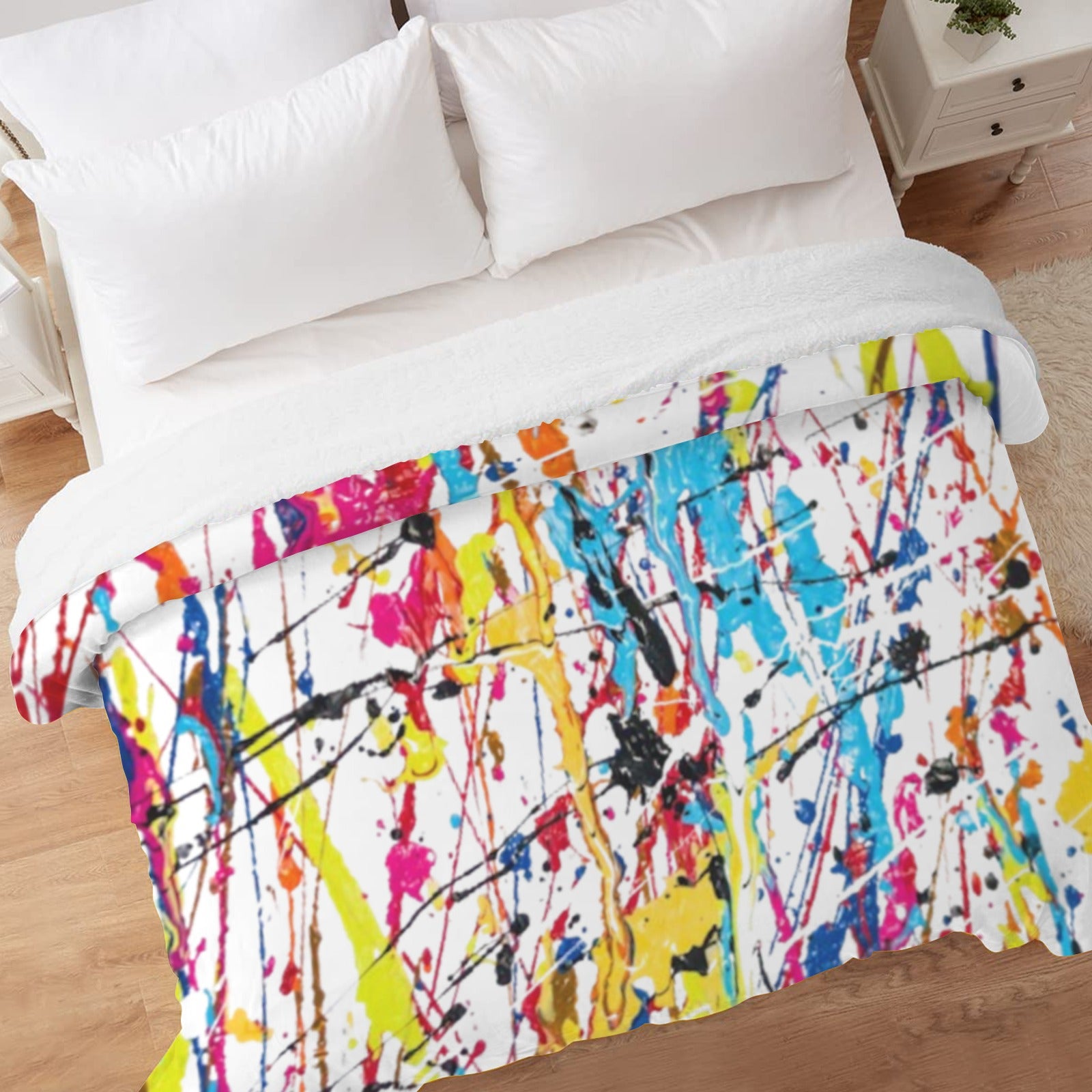 FZ Painted Sherpa Blanket Fleece Blanket