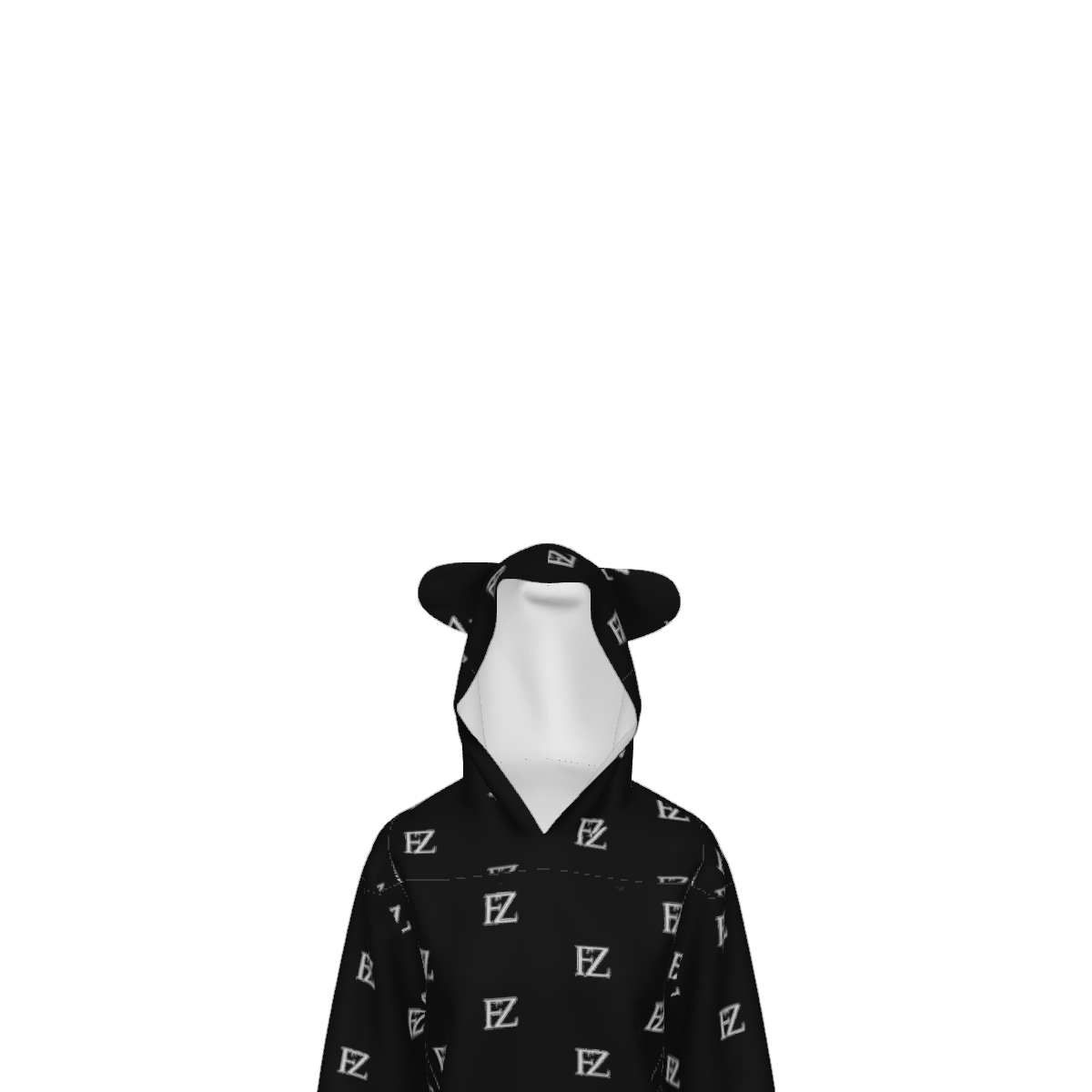 Custom Women's Adult cat ear hooded sweatshirt