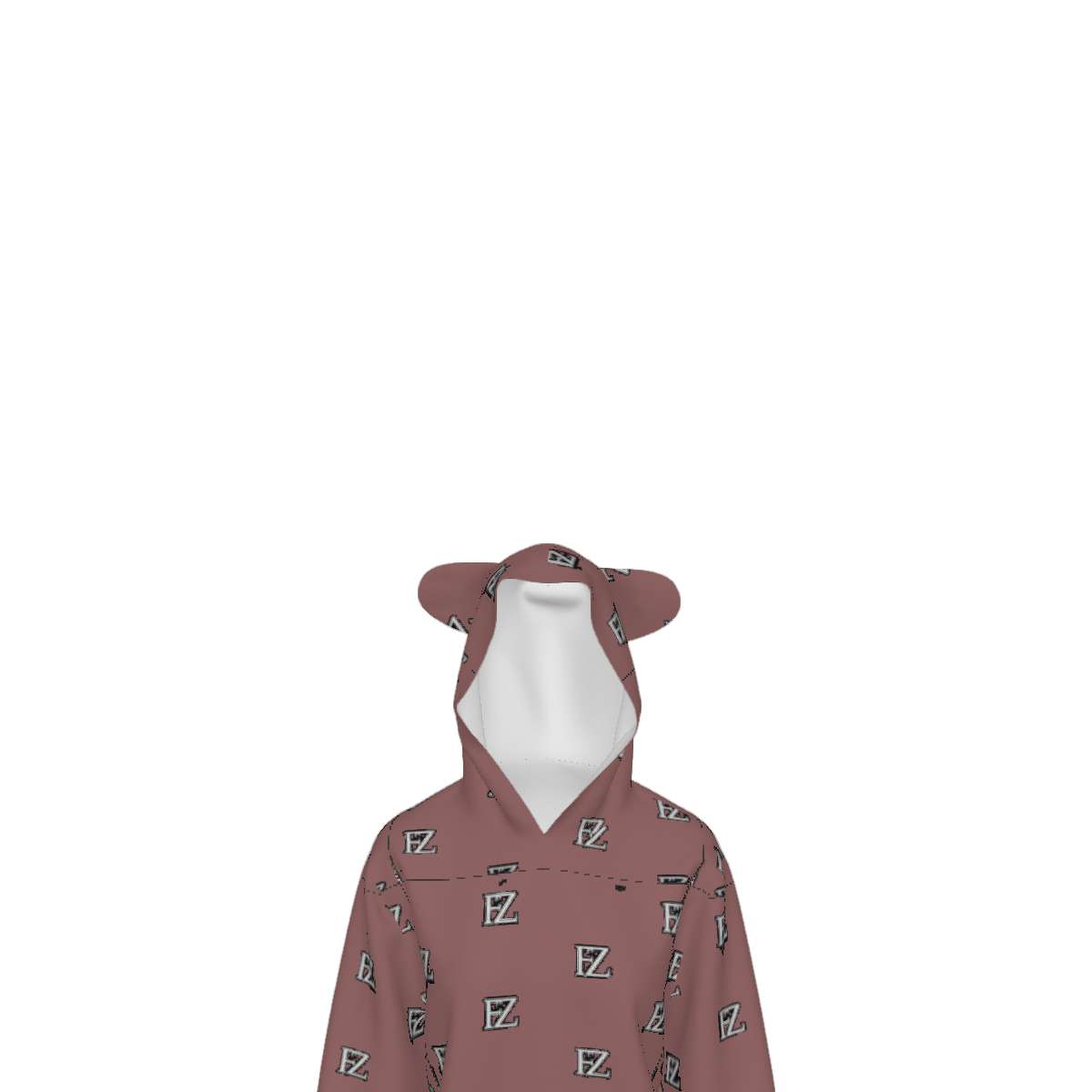 Custom Women's Adult cat ear hooded sweatshirt
