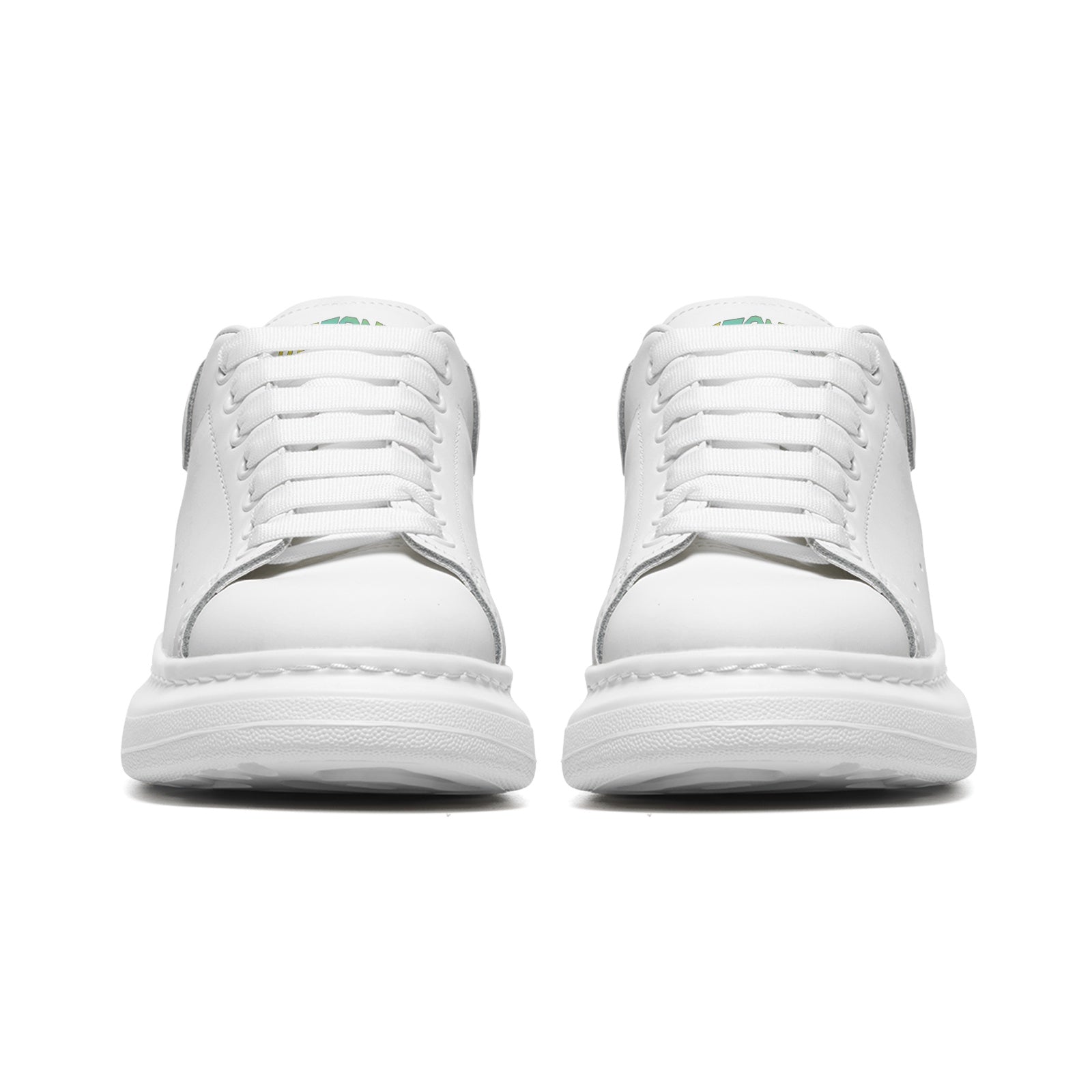 FZ Unisex Non Slip Lace Up Faux Leather Sneakers