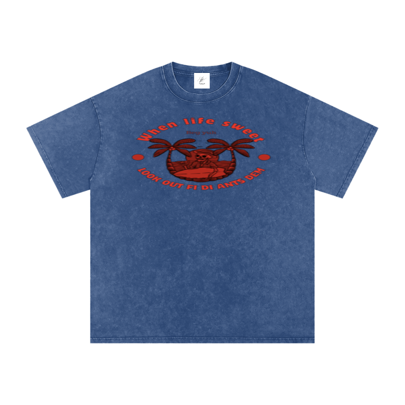 FZ Unisex Snow Washed Oversized Cotton Tee