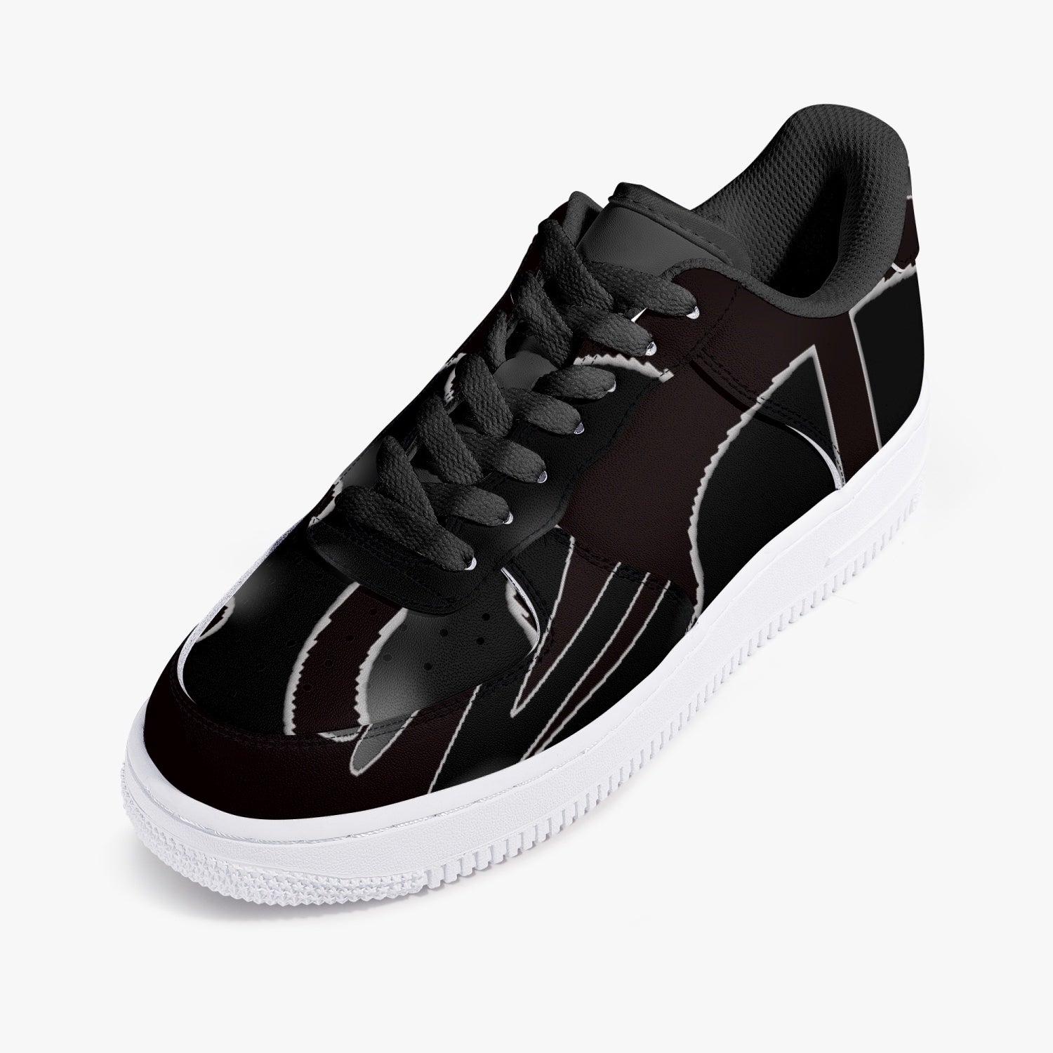FZ Unisex Black Low-Top Leather Sports Sneakers - FZwear