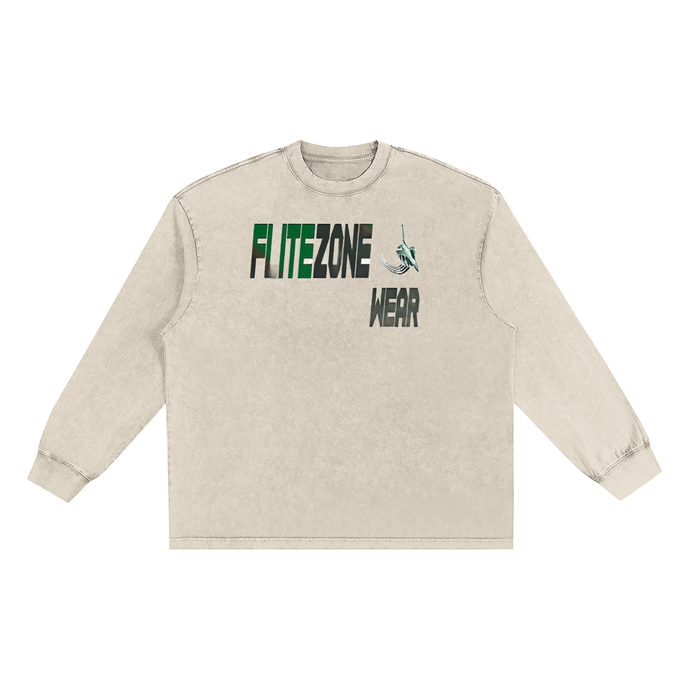 FZ Unisex Snow Washed Long Sleeve Oversize Tee