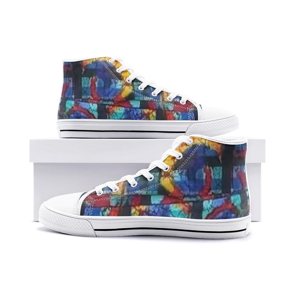 FZ African Print Unisex High Top Canvas Shoes - FZwear