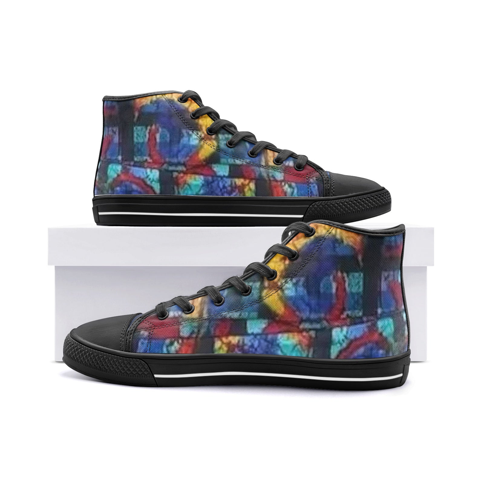 FZ African Print Unisex High Top Canvas Shoes - FZwear
