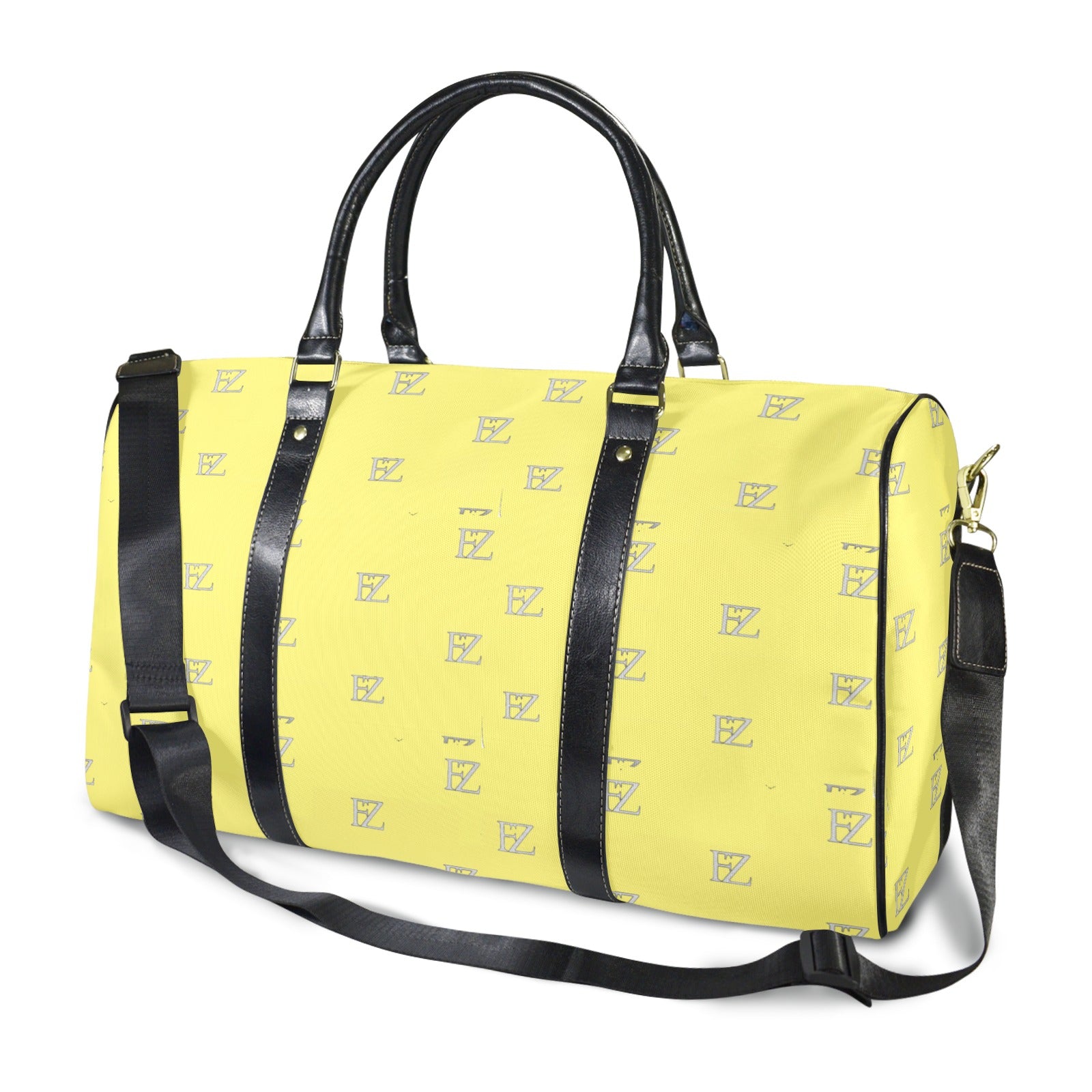 FZ Original Travel Bag 3 Custom Travel Bag-Large (Black Long Patch) (Model 1736) - FZwear