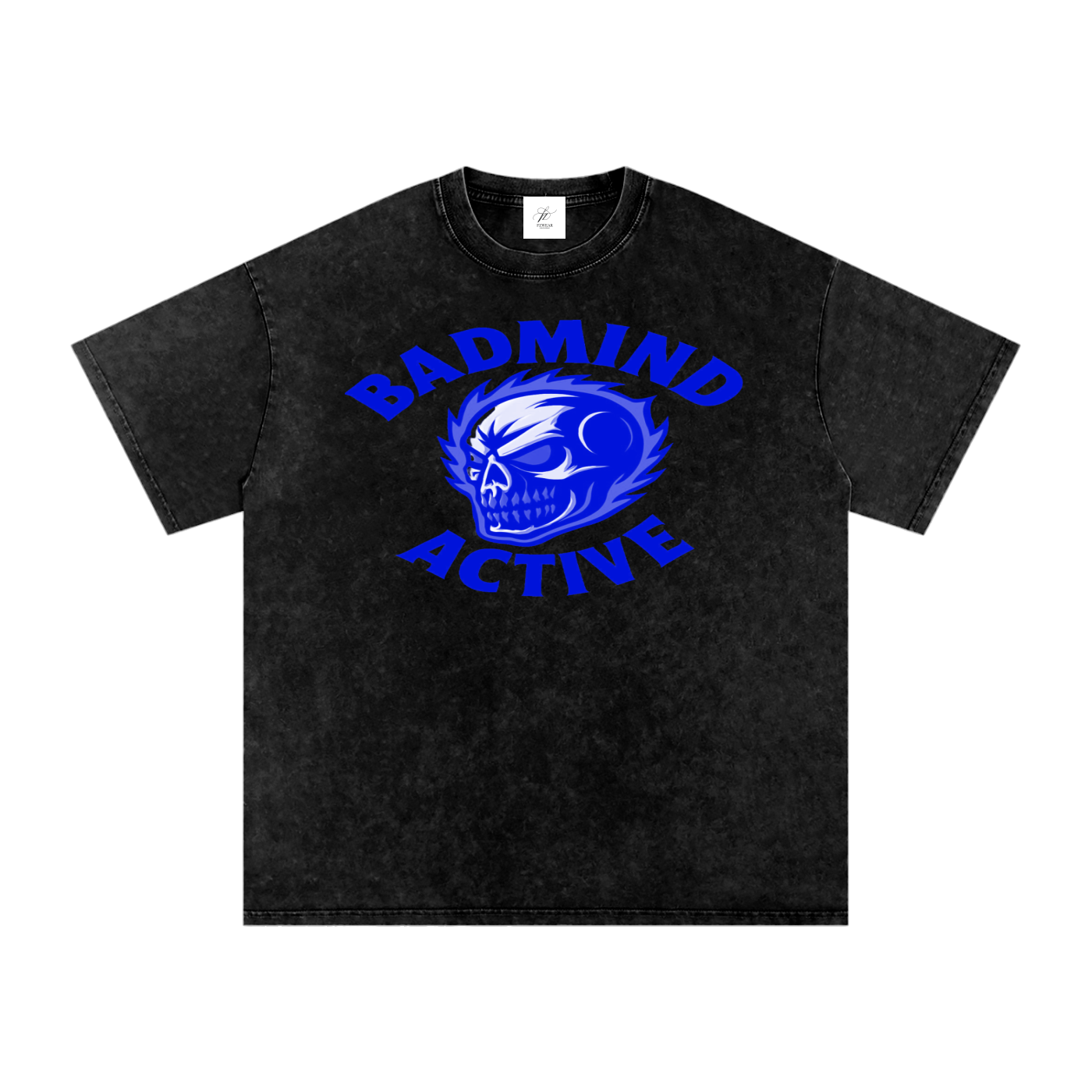 FZ Unisex Acid Wash Badmind Oversize Tee
