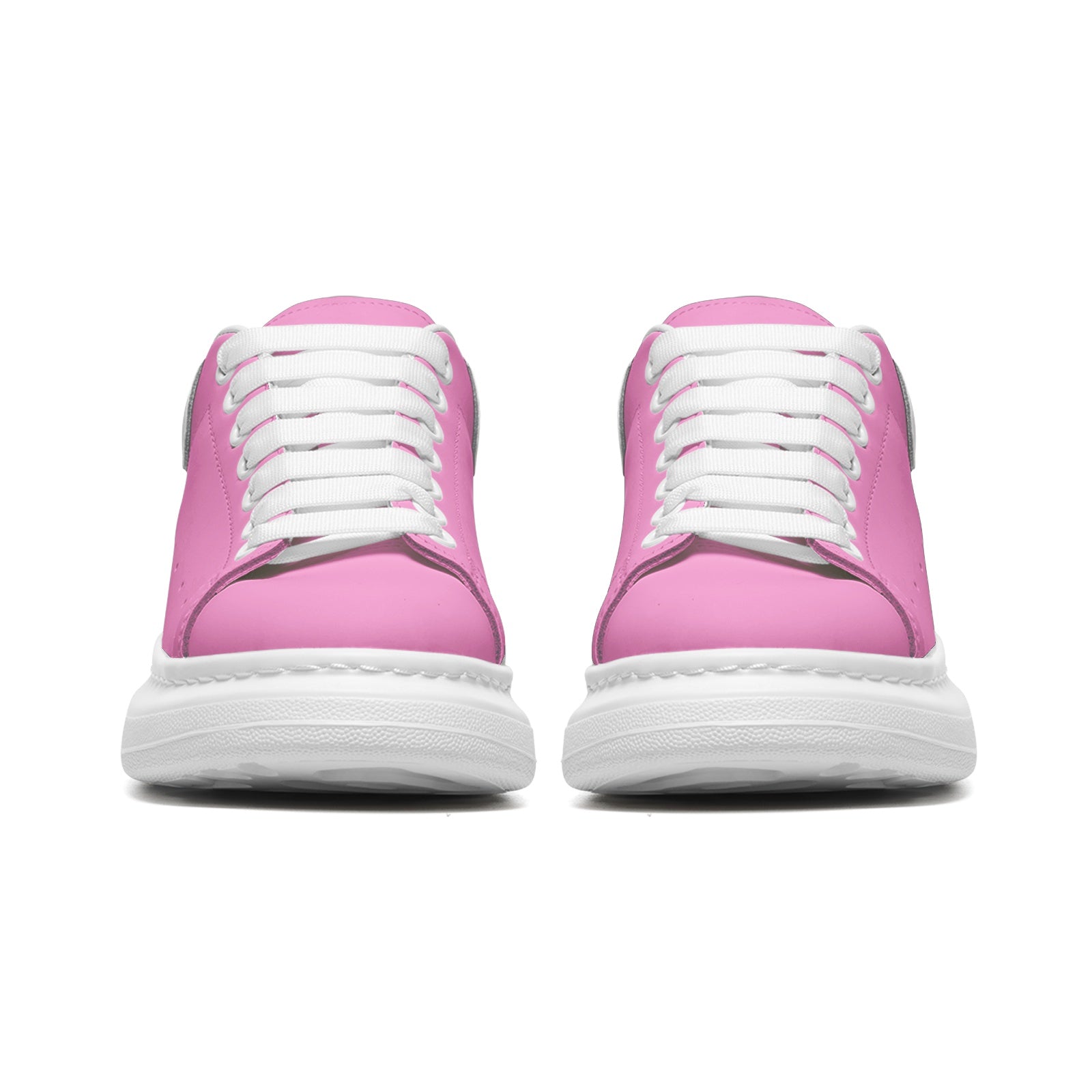 FZ Unisex Non Slip Lace Up Faux Leather Sneakers