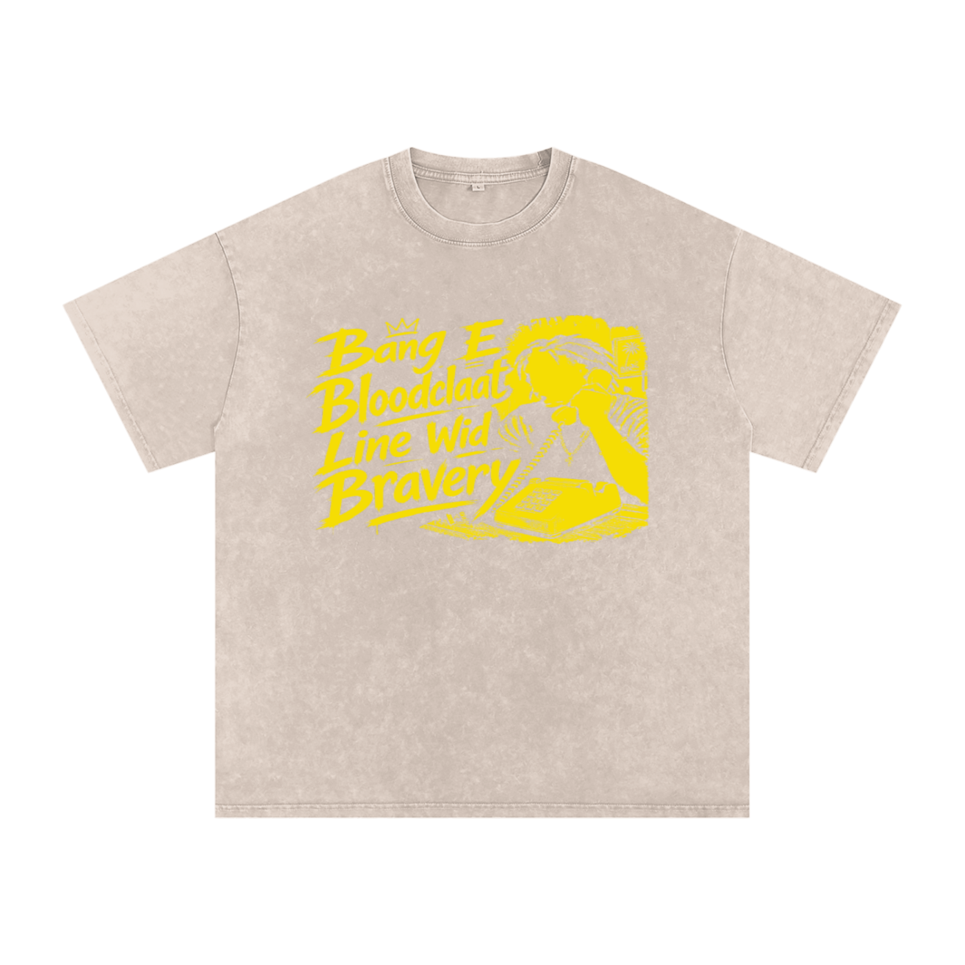 FZ Unisex Snow Washed Oversized Banga Cotton Tee