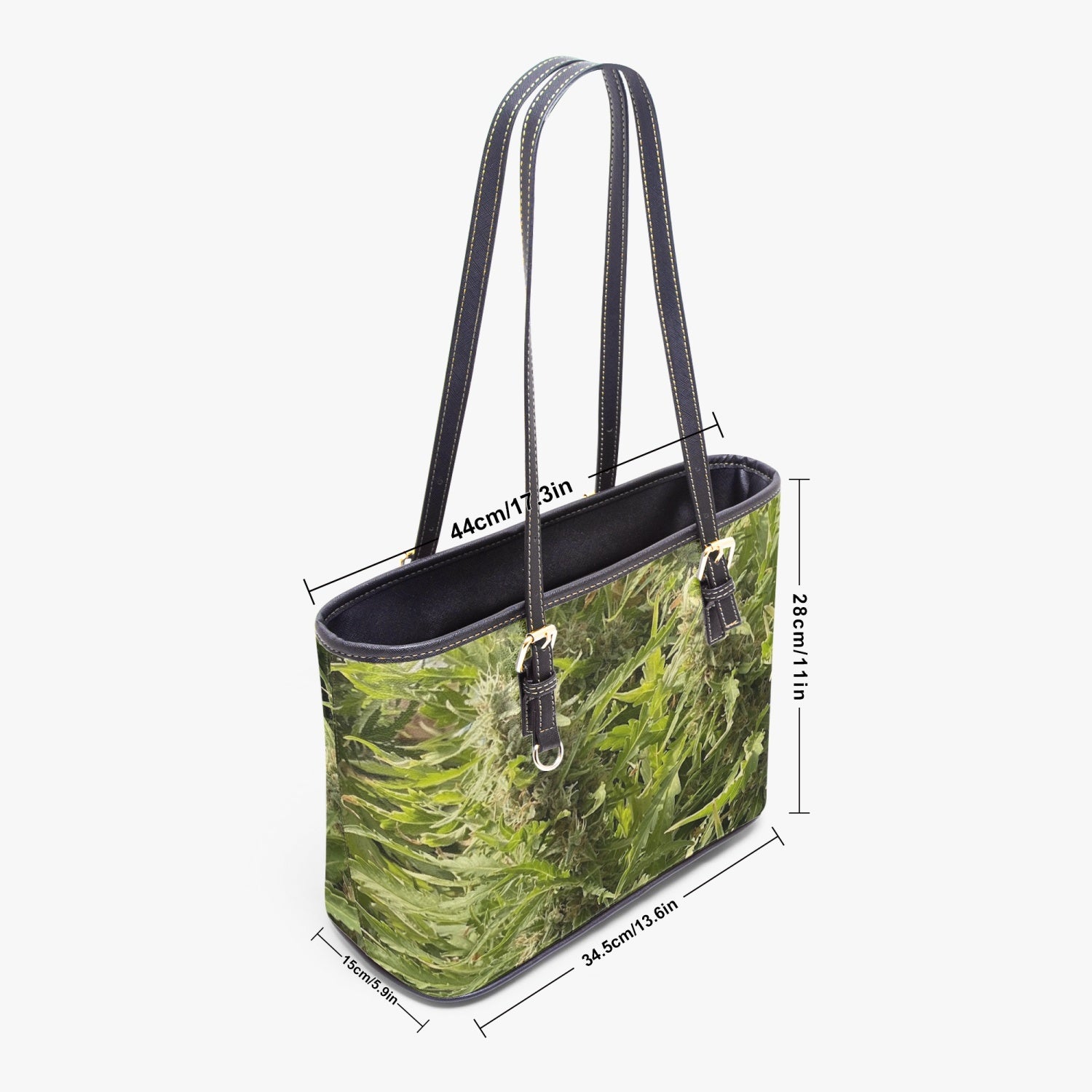 FZ Women's Large Leather Tote Bag JetPrint