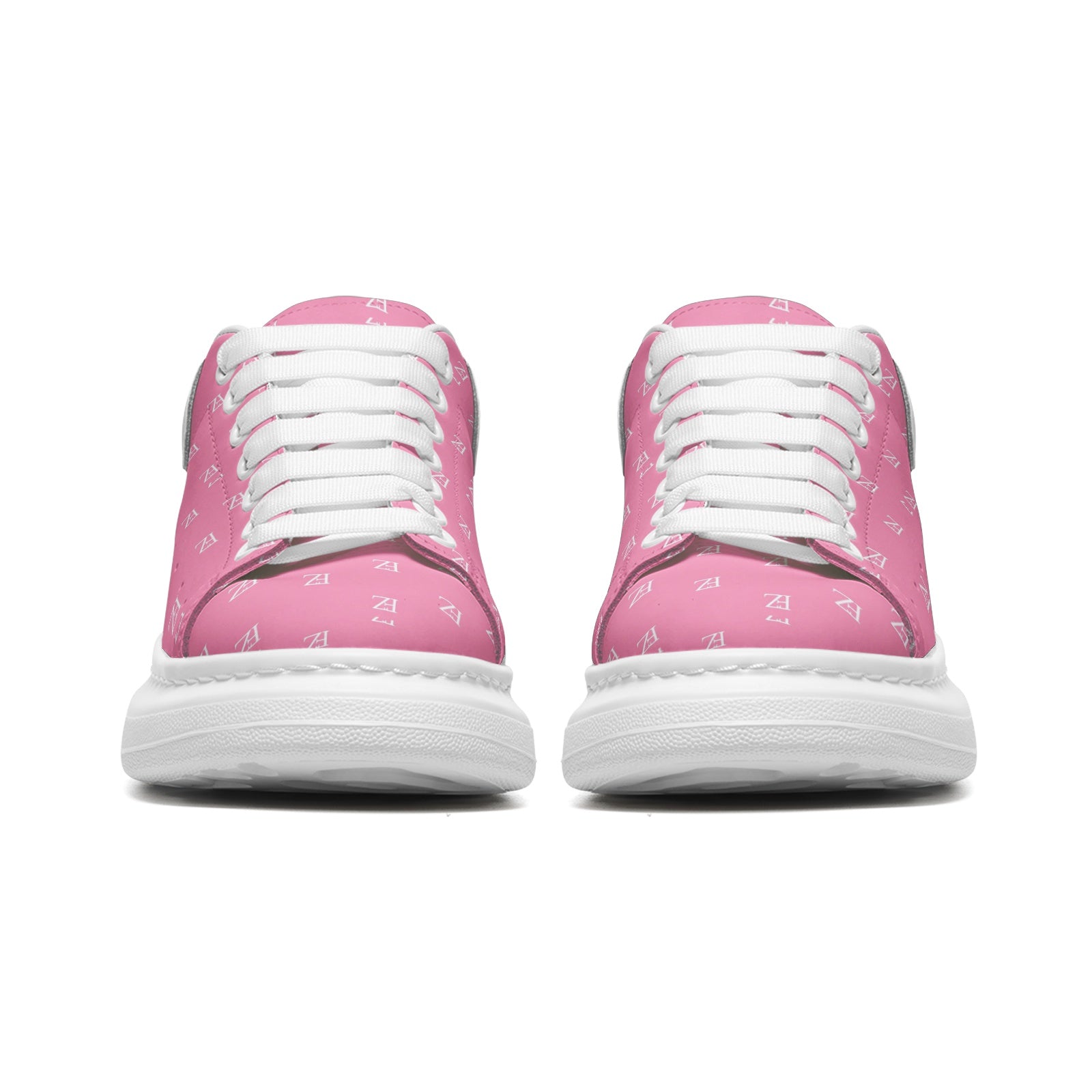 FZ Unisex Non Slip Lace Up Faux Leather Sneakers
