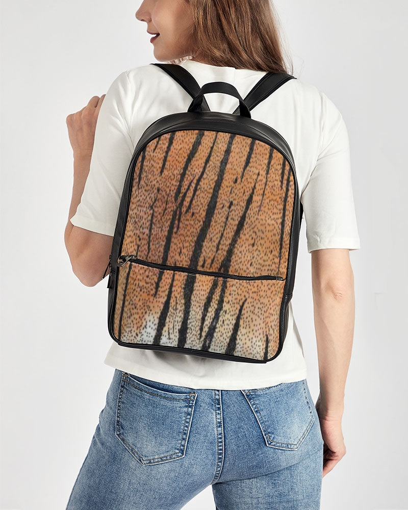 FZ AFRICAN TIGER PRINT Classic Faux Leather Backpack - FZwear
