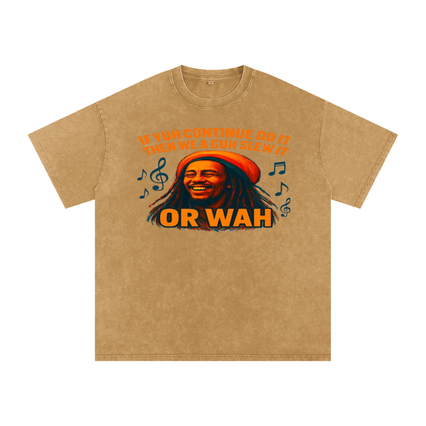 FZ Unisex "Or Wah" Acid Wash Oversize Tee