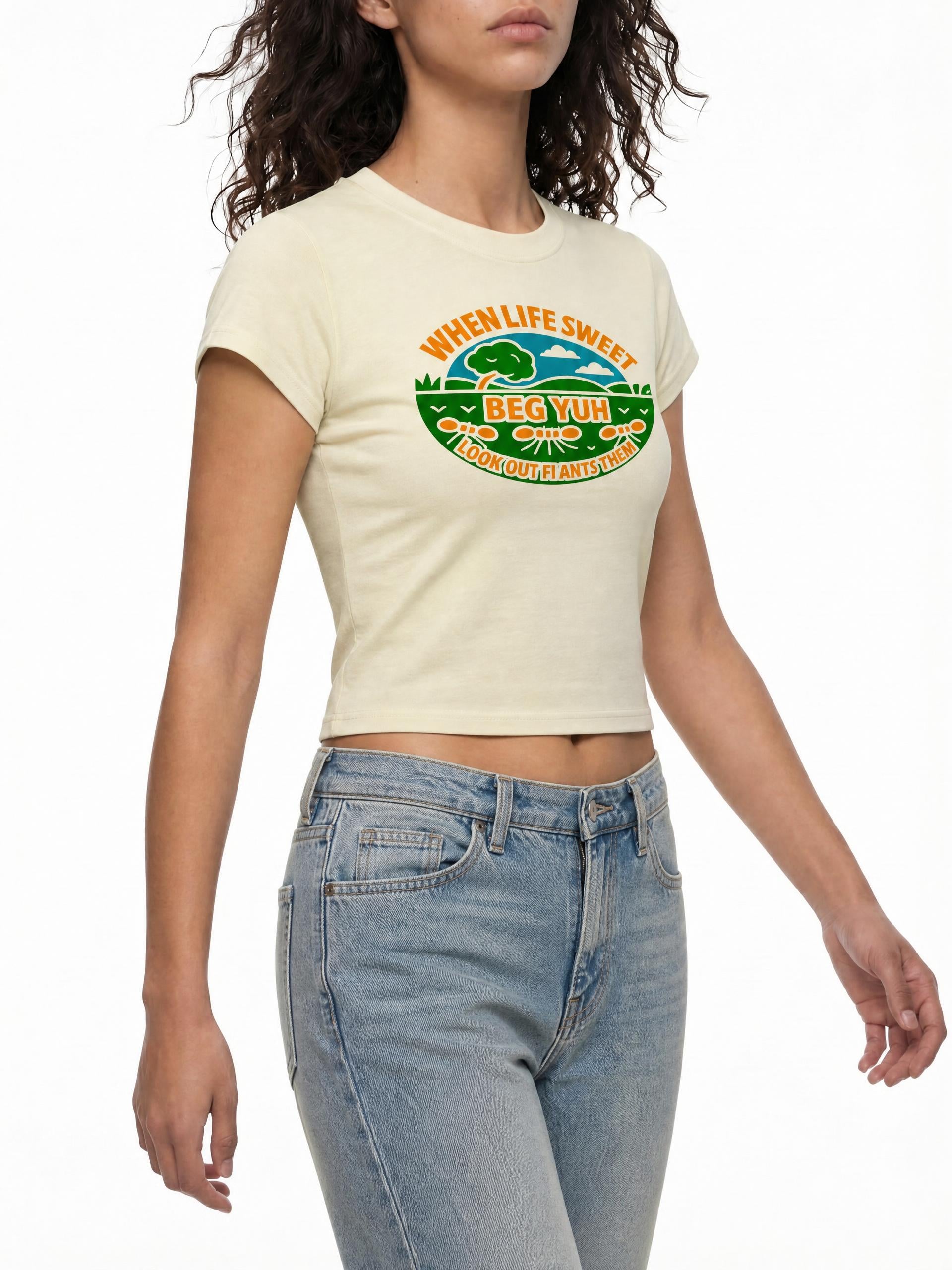 FZ Women's Slim-Fit Cropped Tee