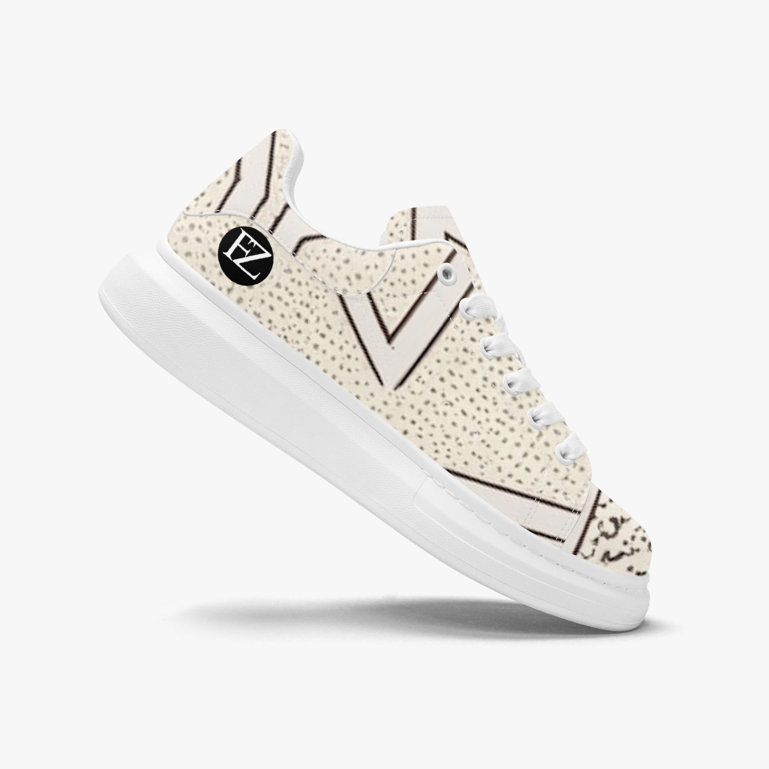 FZ Unisex African Print Leather Oversized Sneakers - FZwear