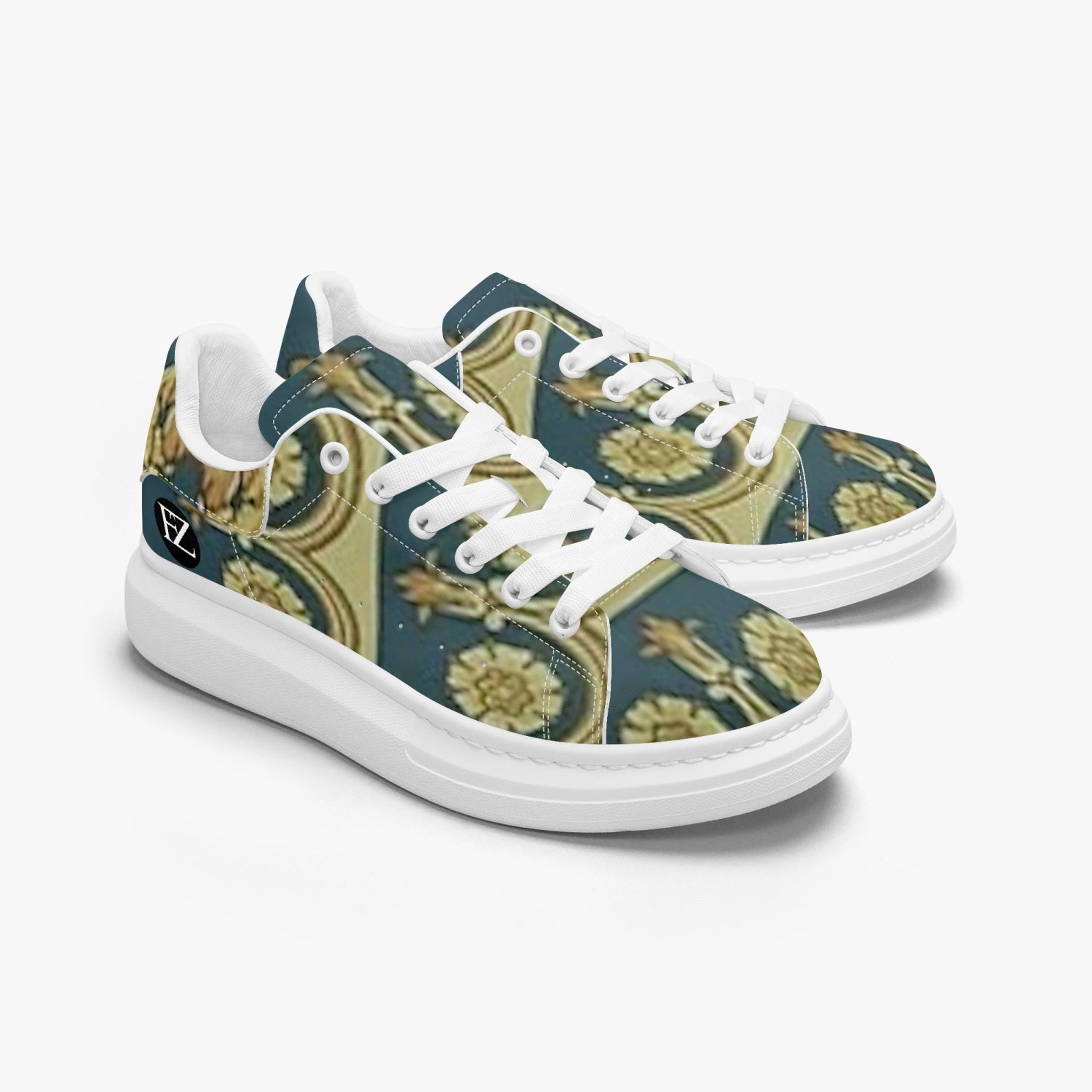 FZ African Print Leather Oversized Sneakers - FZwear