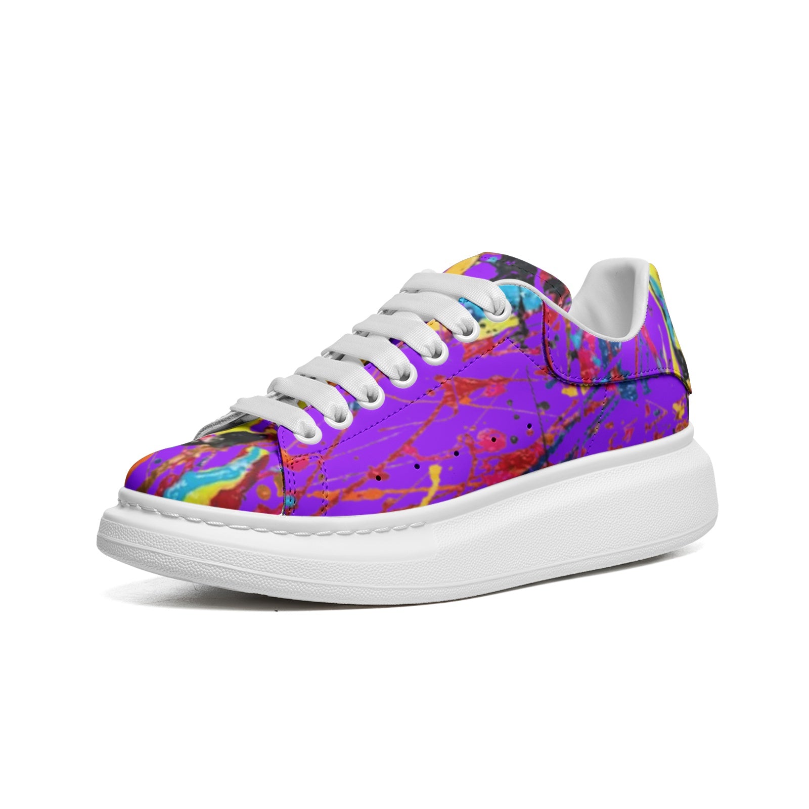 FZ Unisex LP Non Slip Lace Up Faux Leather Sneakers