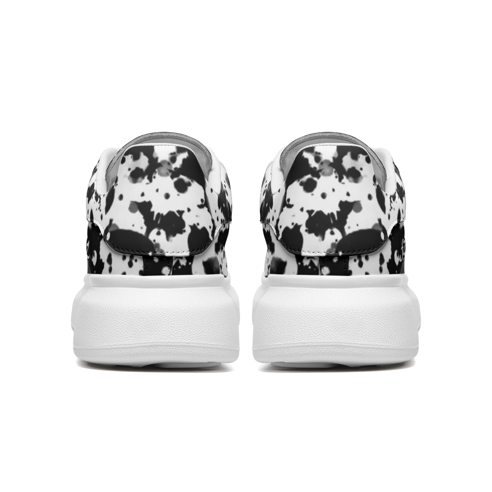 FZ Unisex Non Slip Lace Up Faux Leather Sneakers