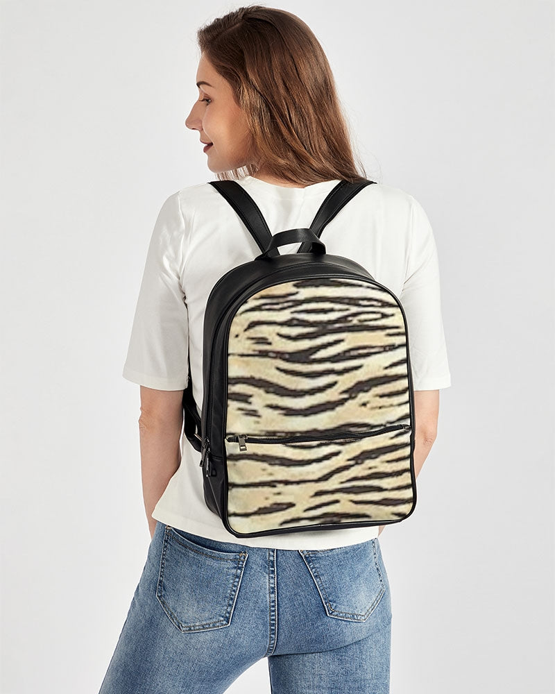 FZ AFRICAN TIGER PRINT Classic Faux Leather Backpack - FZwear