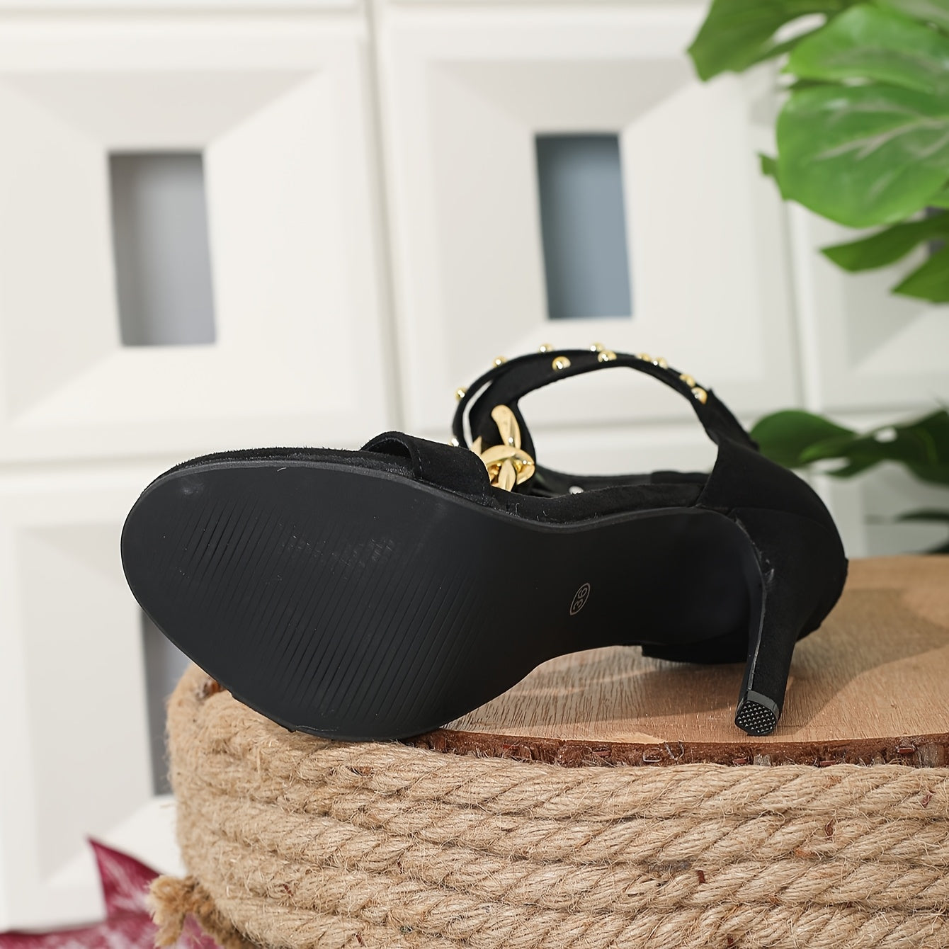 FZ Women's Style Black Open Toe Stiletto Heels Shoes