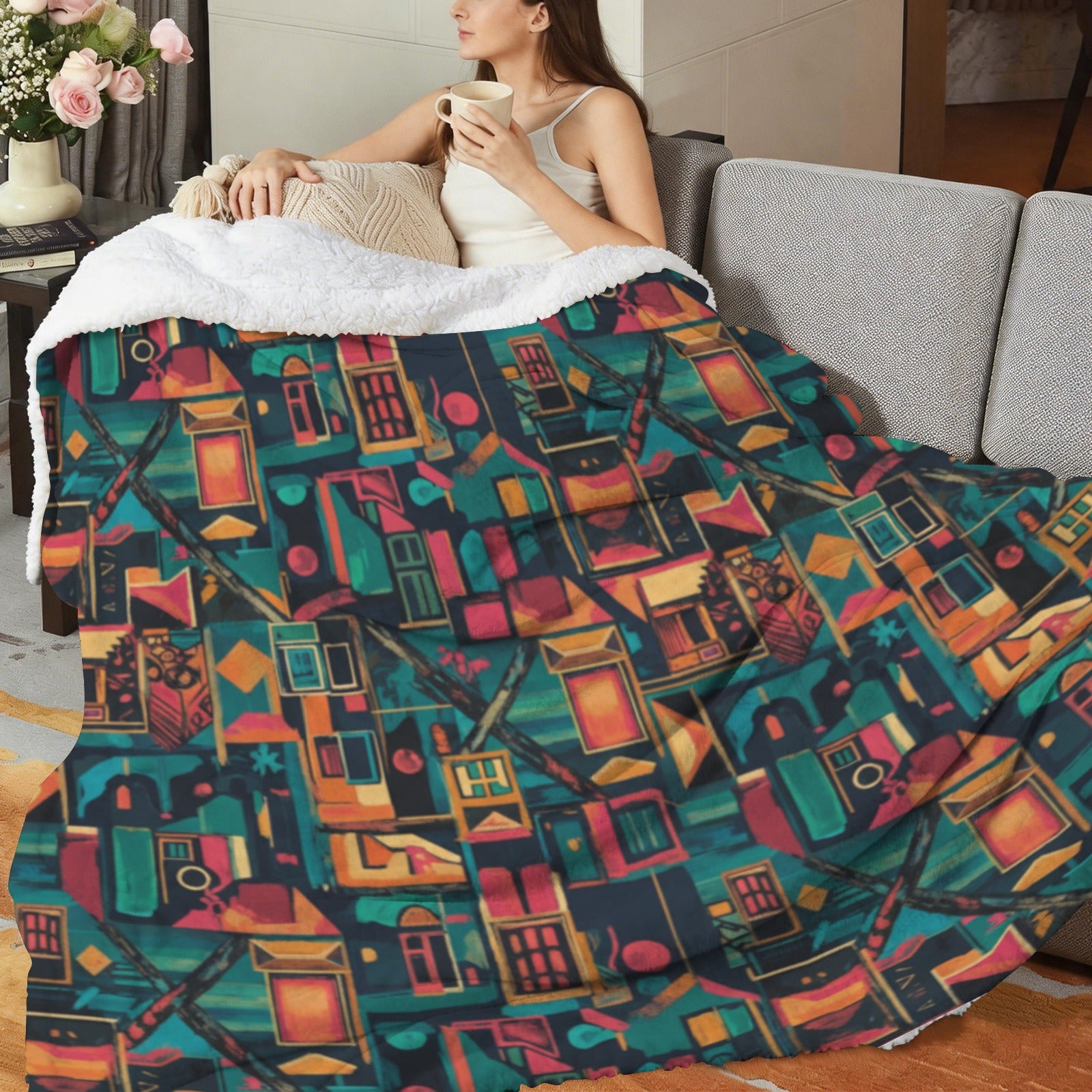 FZ Original Cipher Sherpa Fleece Blanket