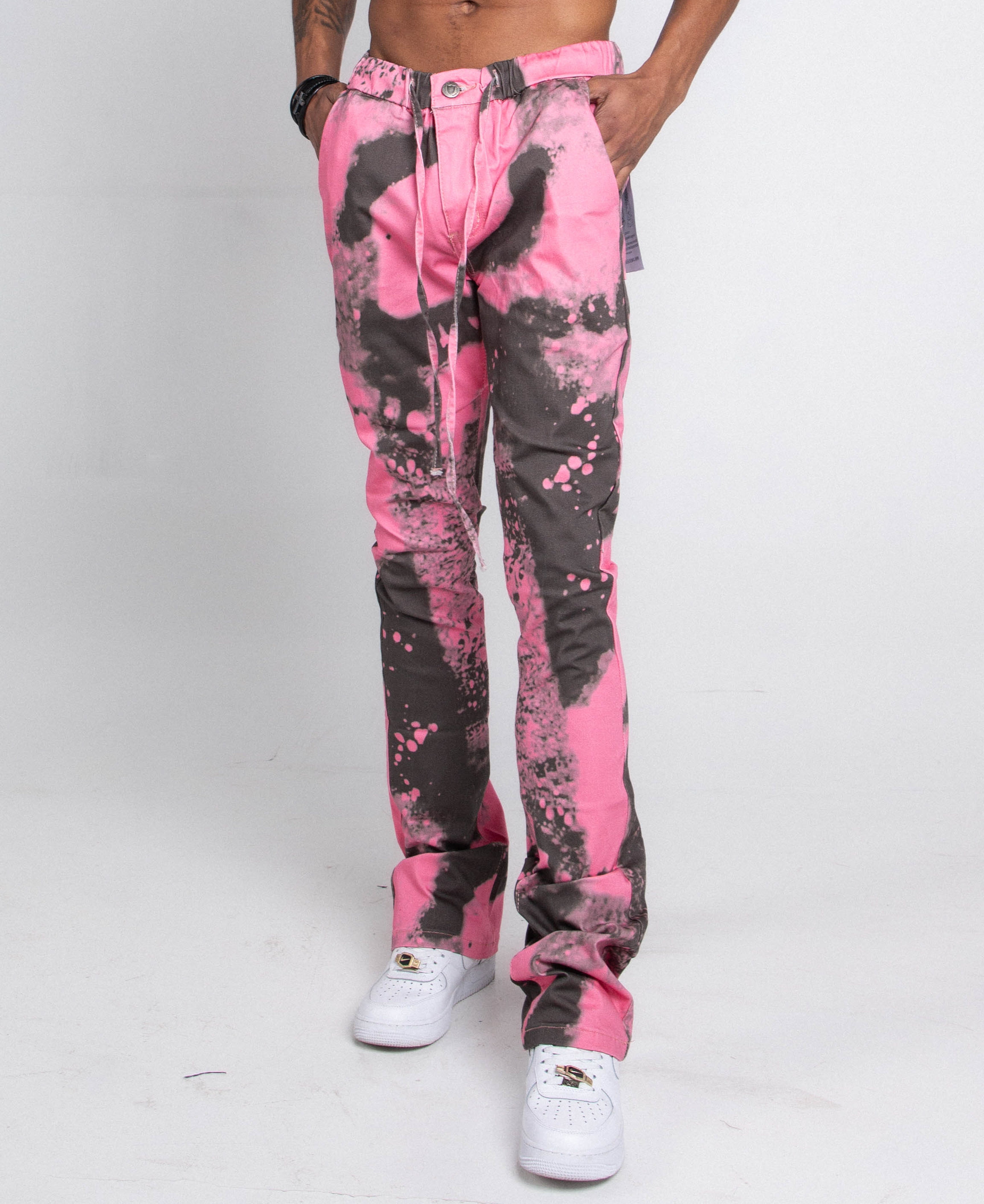 AJ04L COLOR DYE LOOSE JEANS PANTS