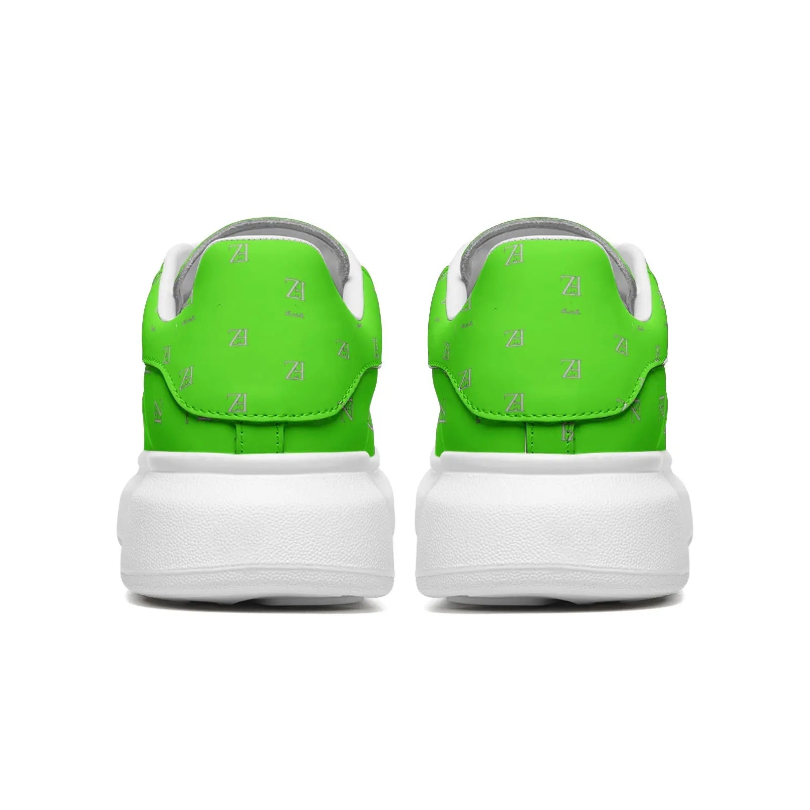 FZ Unisex Non Slip Lace Up Faux Leather Sneakers Printy6