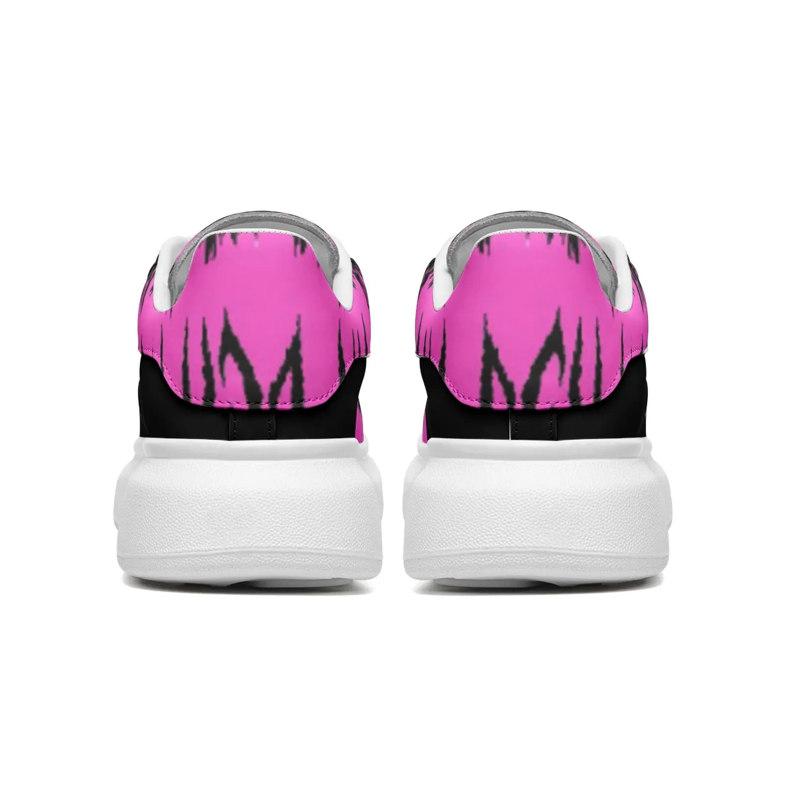 FZ Unisex Non Slip Lace Up Faux Leather Sneakers Printy6